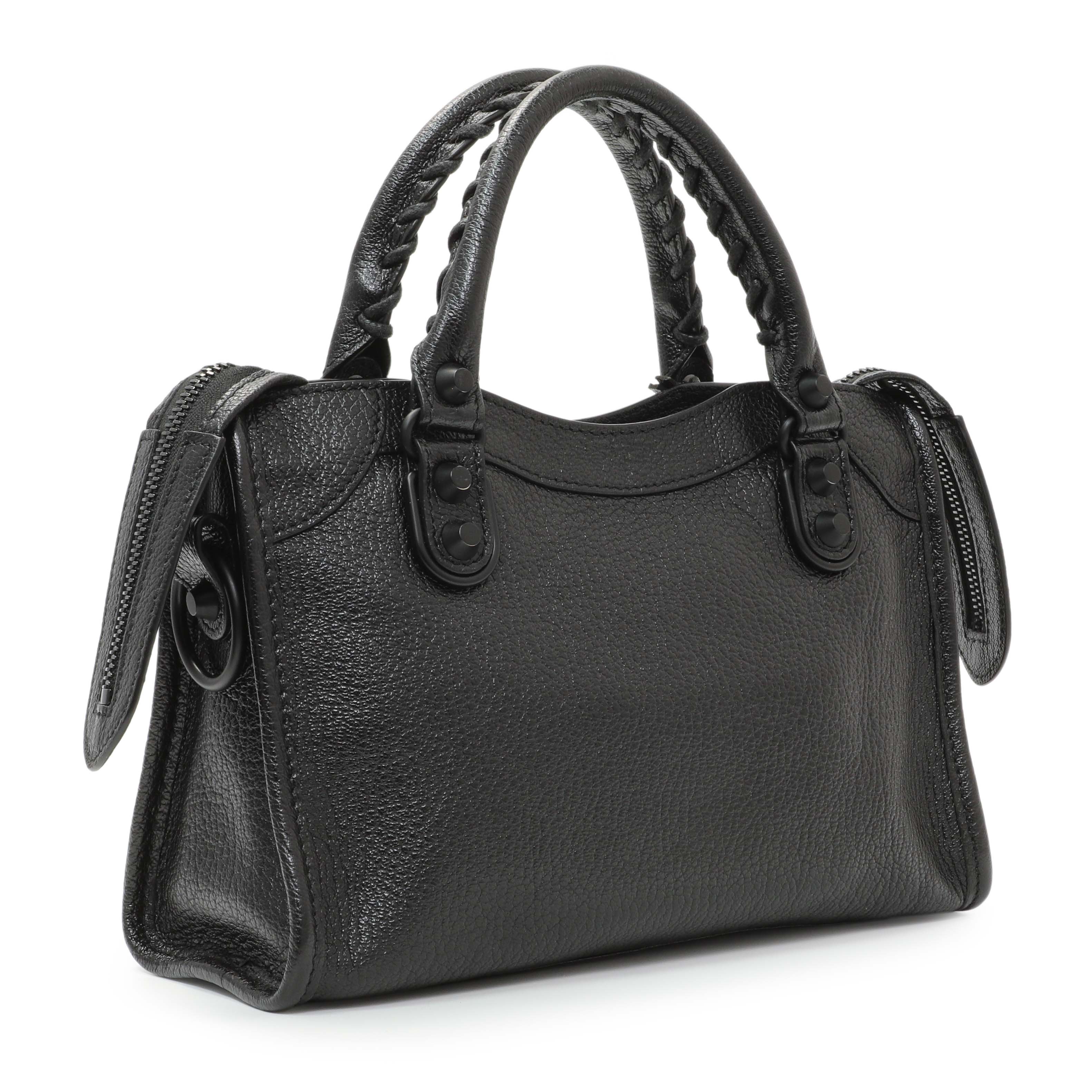 Balenciaga Black Grained Calfskin Neo Classic Mini City - Image 2