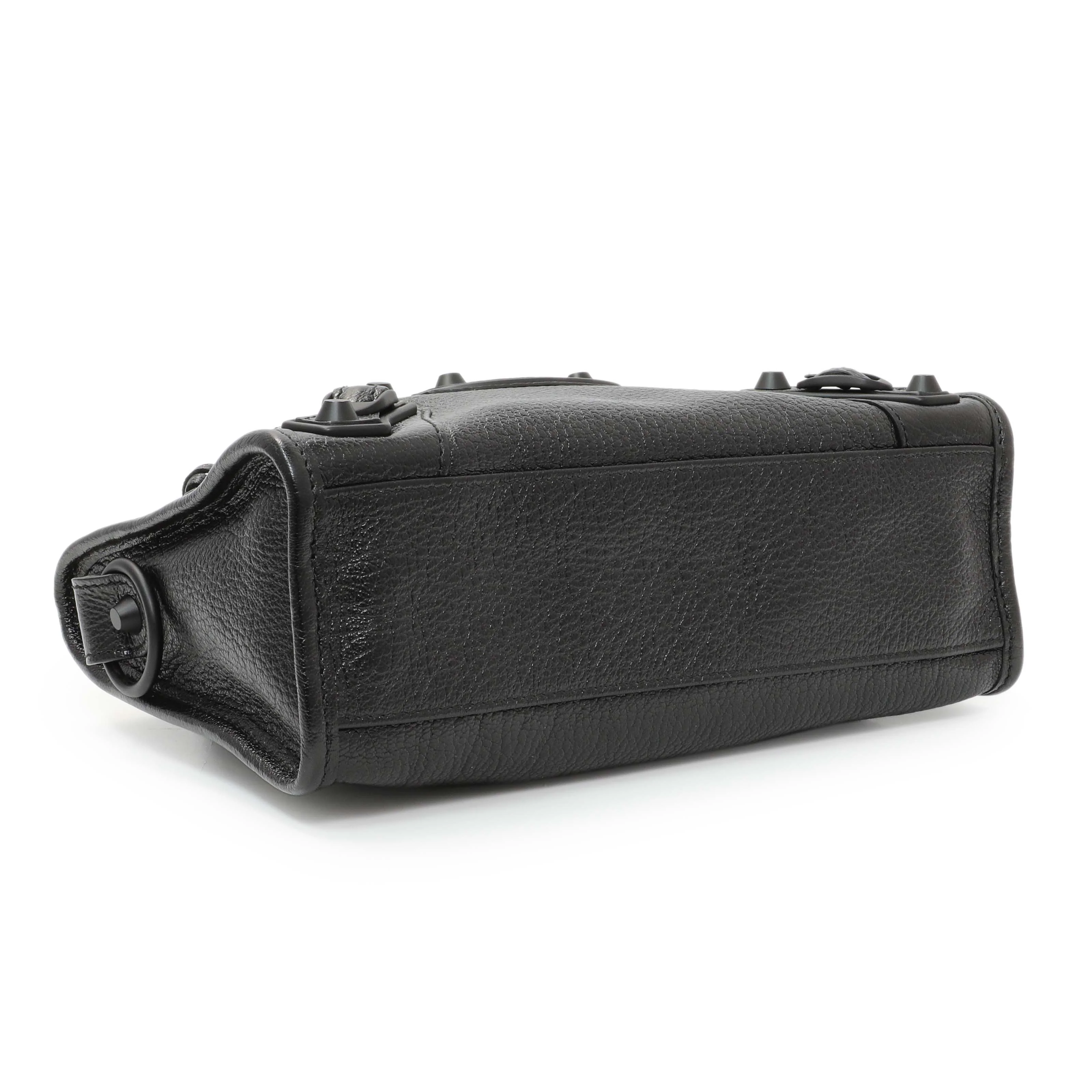 Balenciaga Black Grained Calfskin Neo Classic Mini City - Image 3