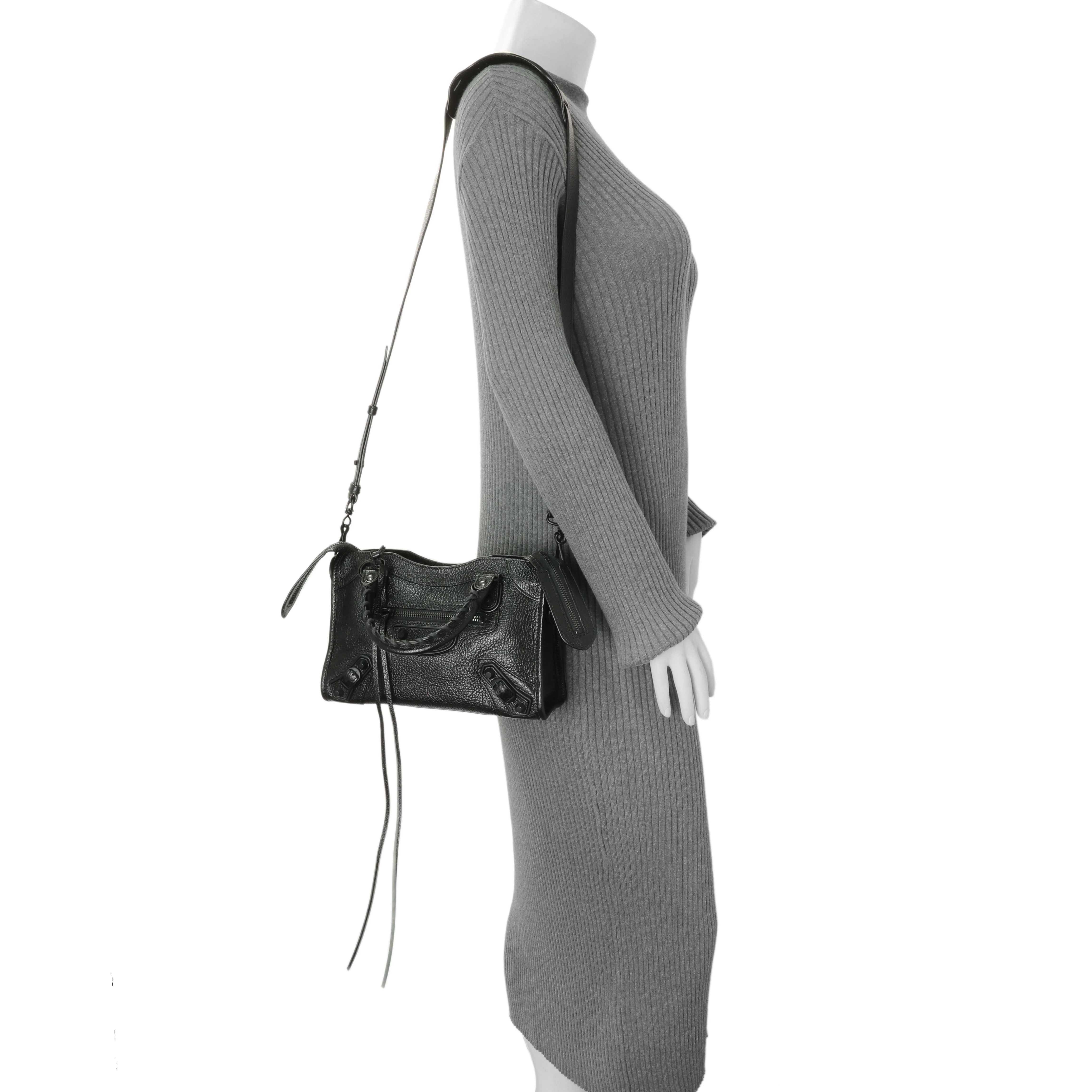 Balenciaga Black Grained Calfskin Neo Classic Mini City - Image 7