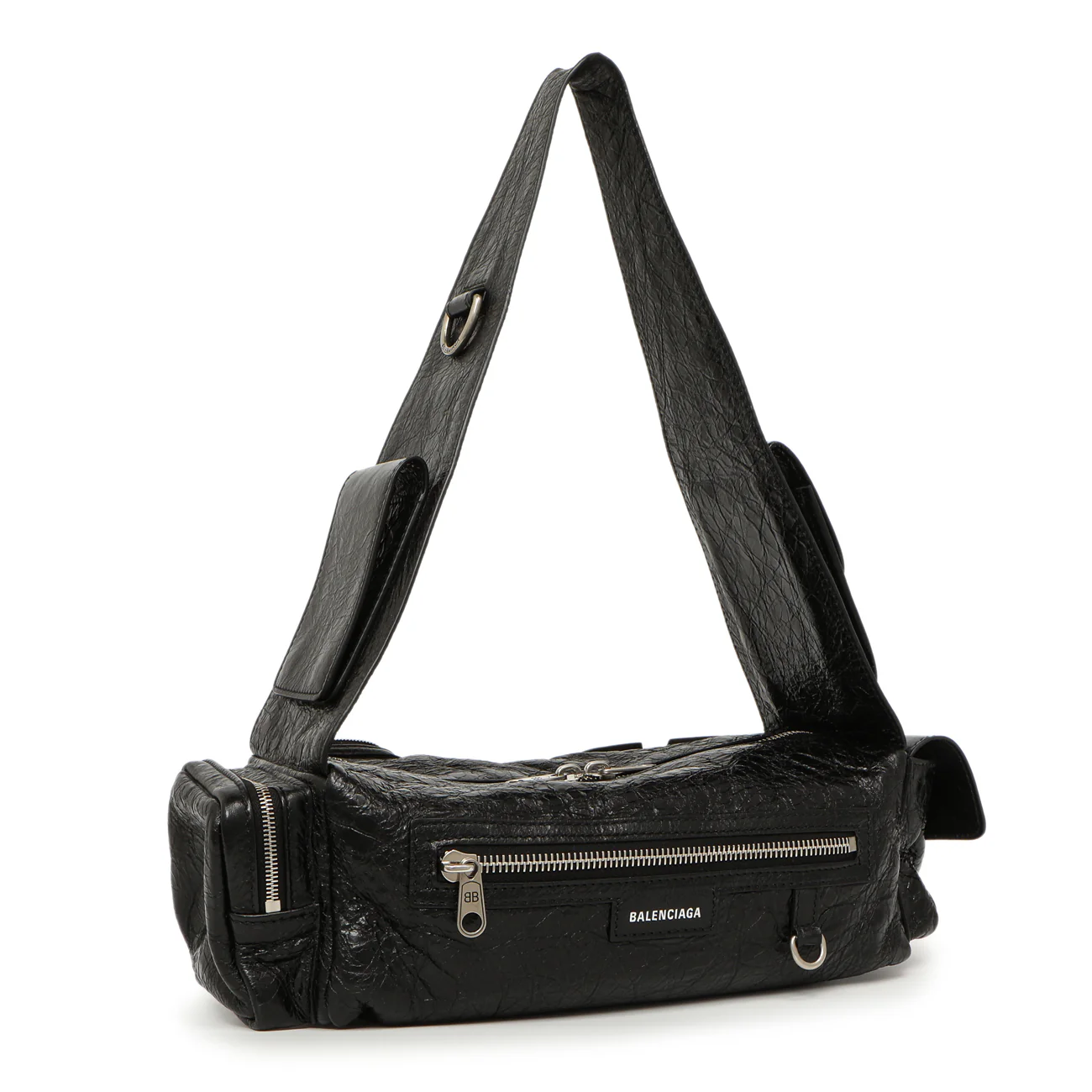 Balenciaga Black Lambskin Superbusy XS Sling Bag - Image 2