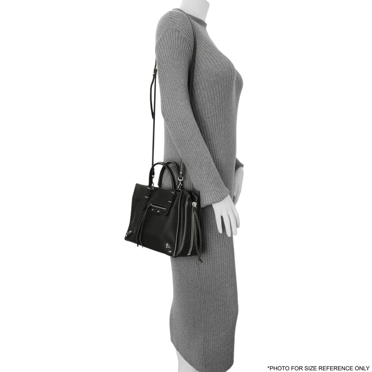 Balenciaga Black Veau Papier A6 Zip Around Black Tote - Image 7