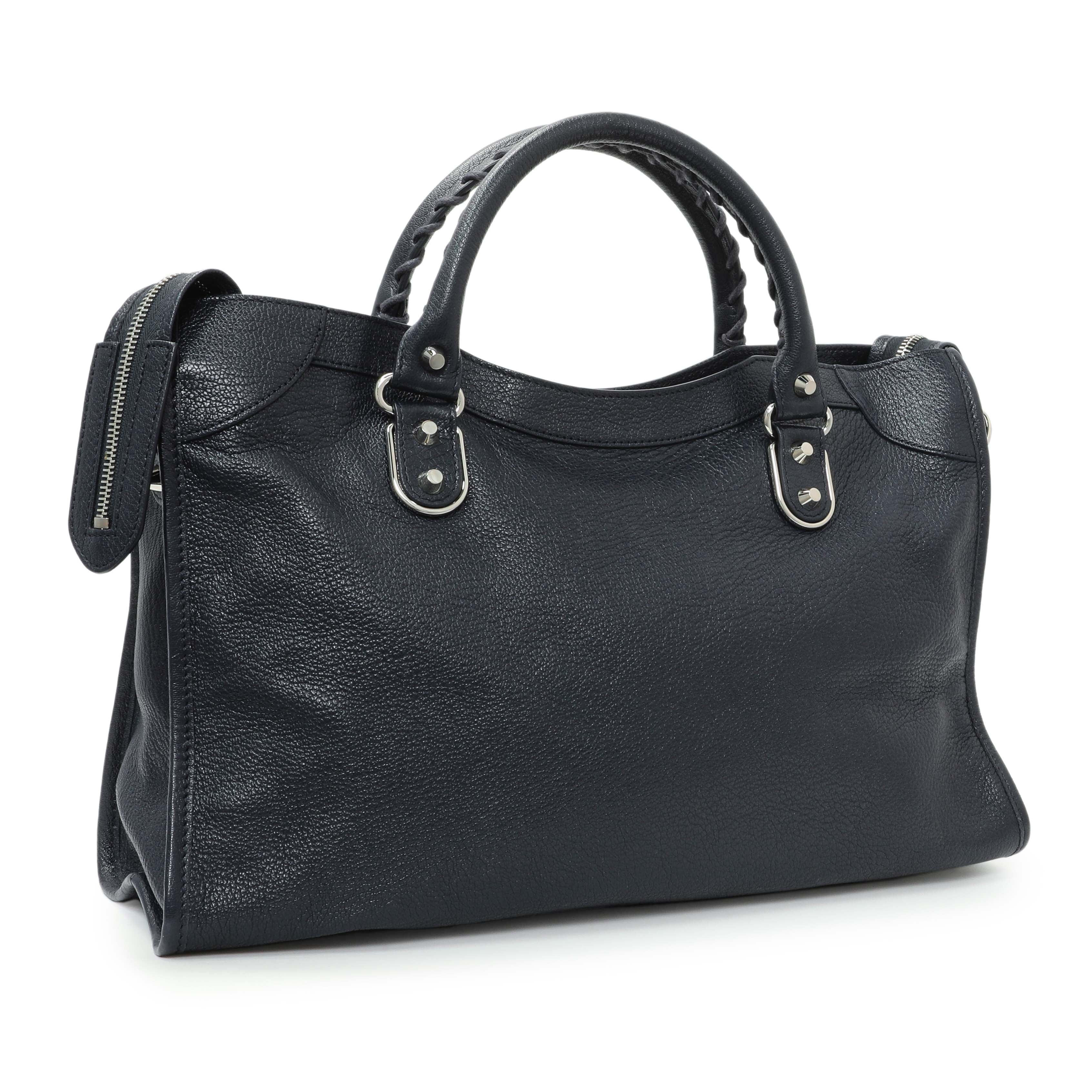 Balenciaga Bleu Nuit Chevre Metallic Edge City - Image 2