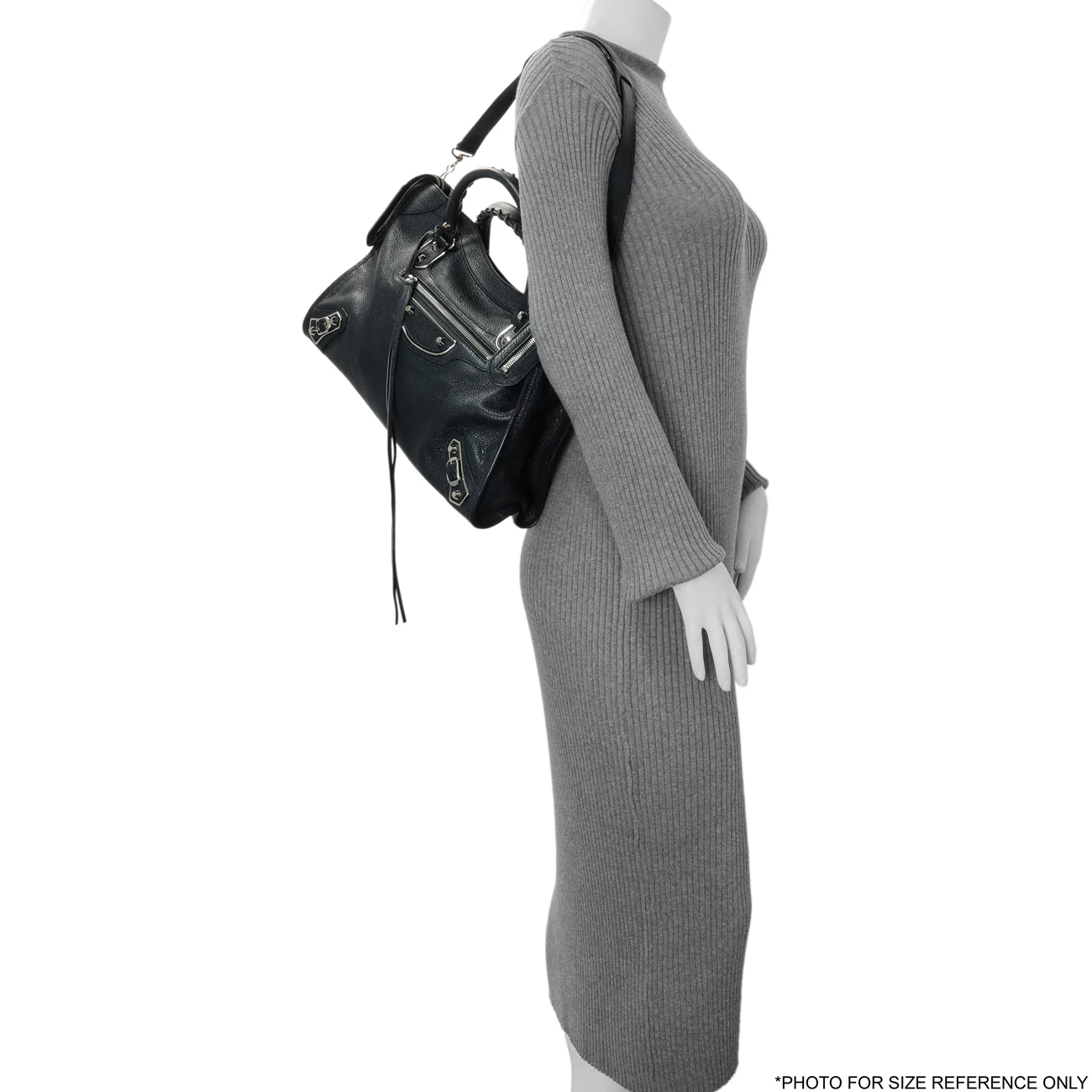 Balenciaga Bleu Nuit Chevre Metallic Edge City - Image 8
