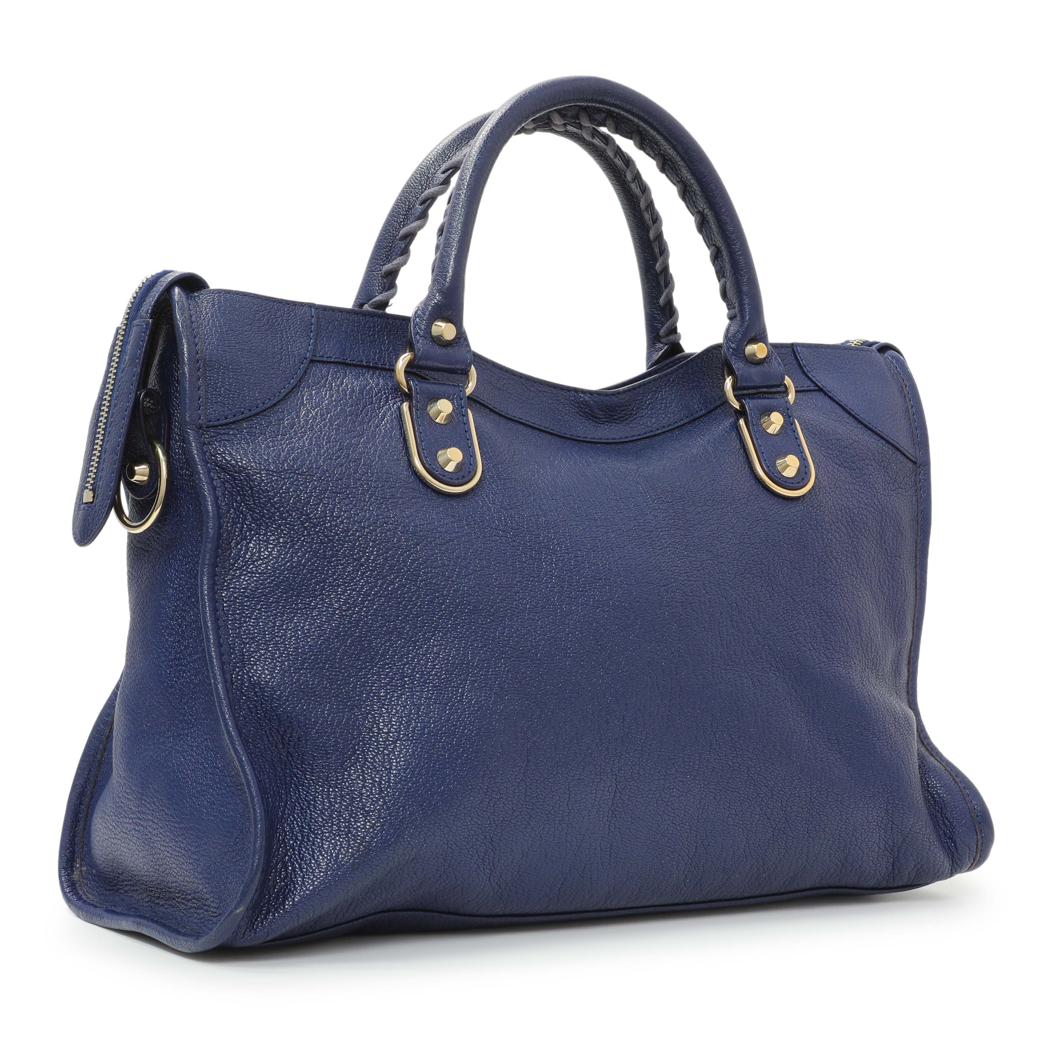 Balenciaga Bleu Nuit Chevre Metallic Edge City - Image 2