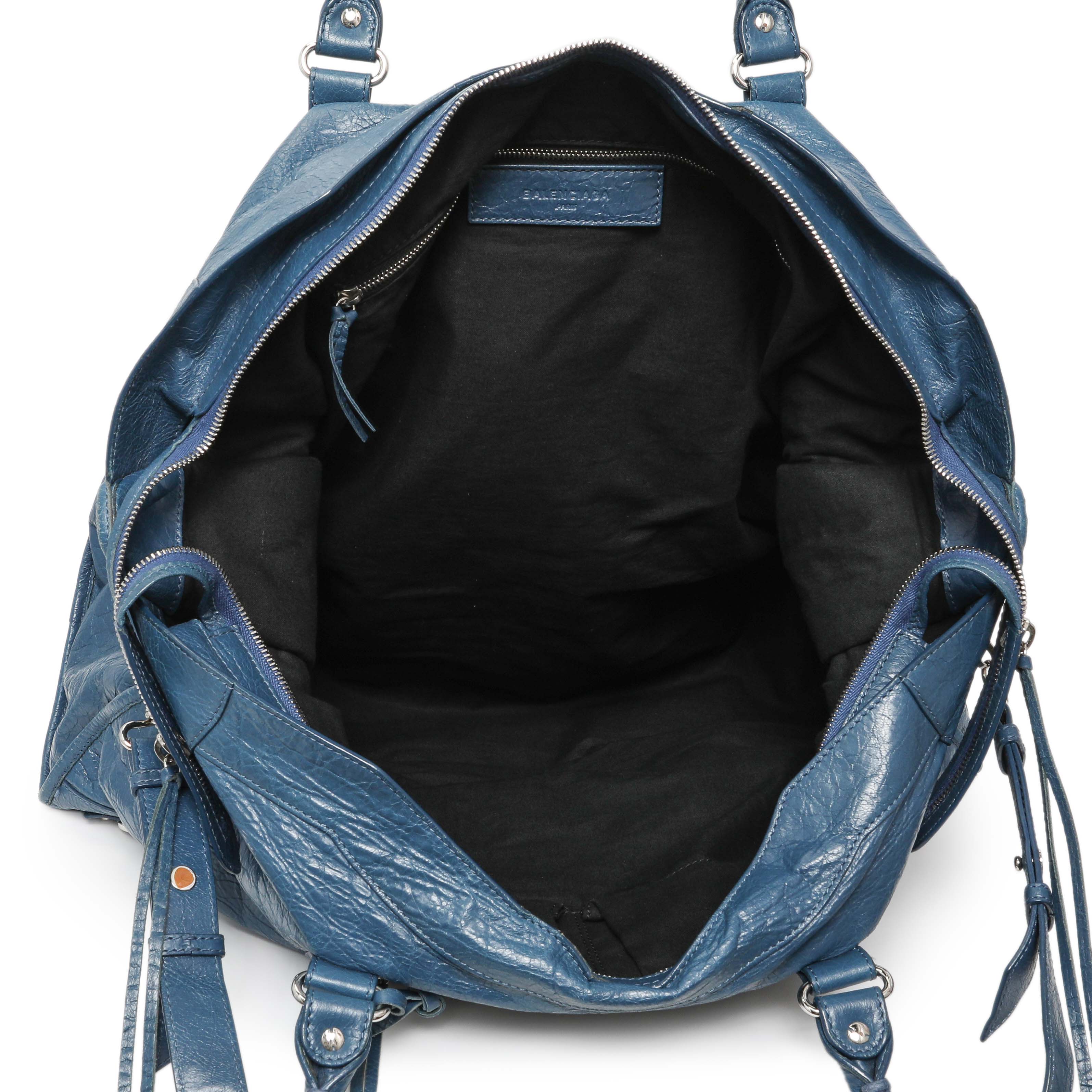Balenciaga Bleu Profond Lambskin Classic Hardware XL City - Image 8
