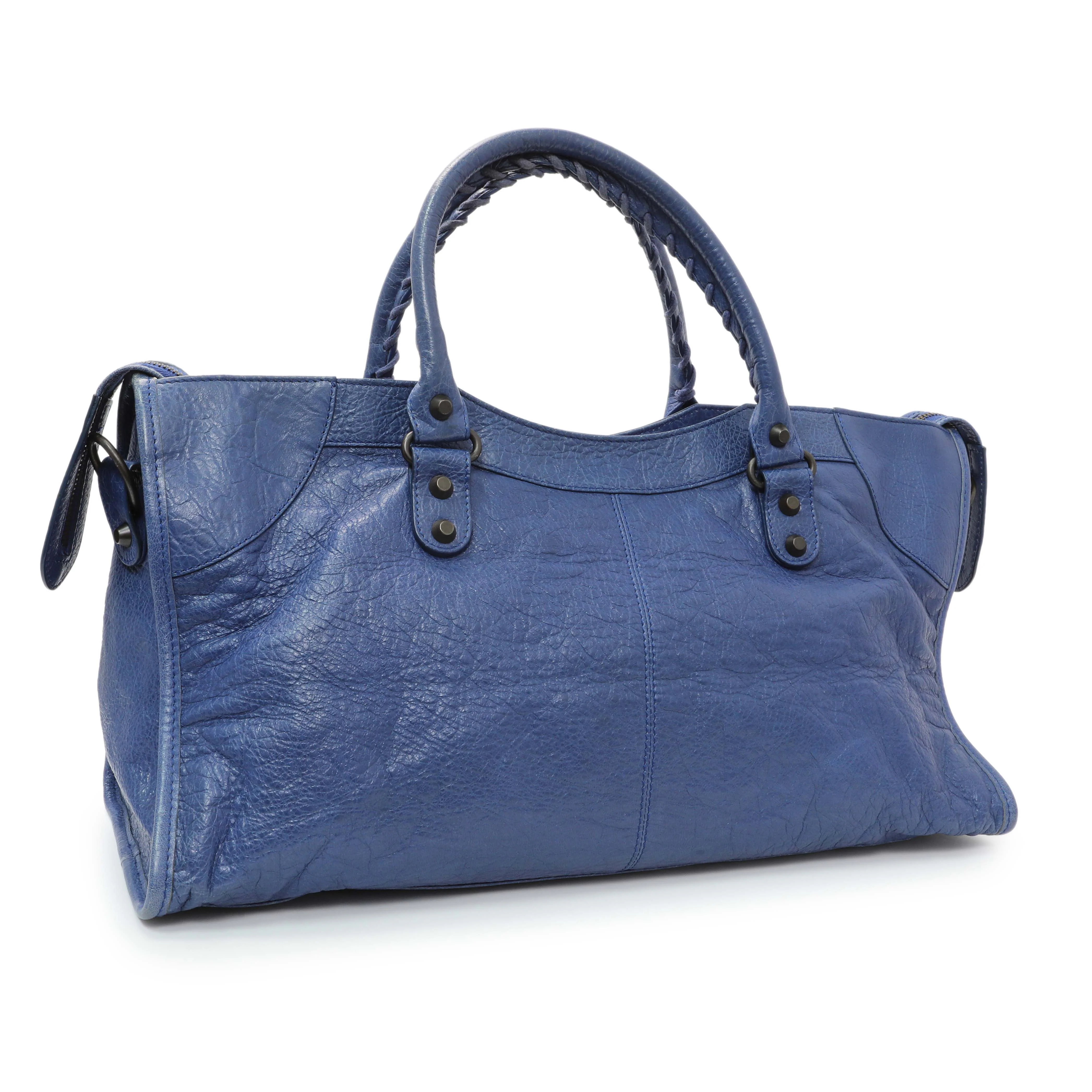 Balenciaga Blue Agneau Classic Hardware City - Image 2