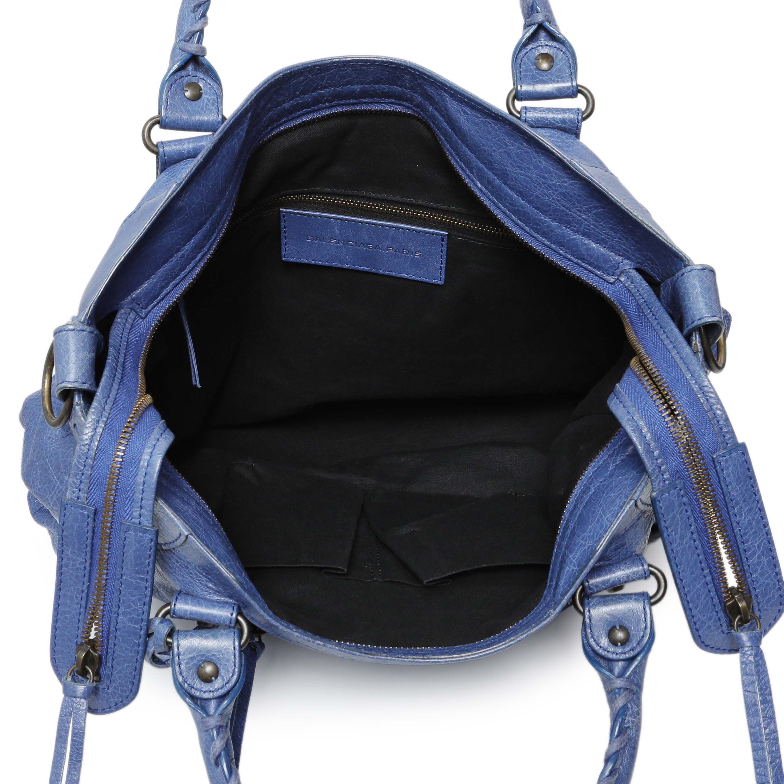 Balenciaga Blue Agneau Classic Hardware Velo - Image 8