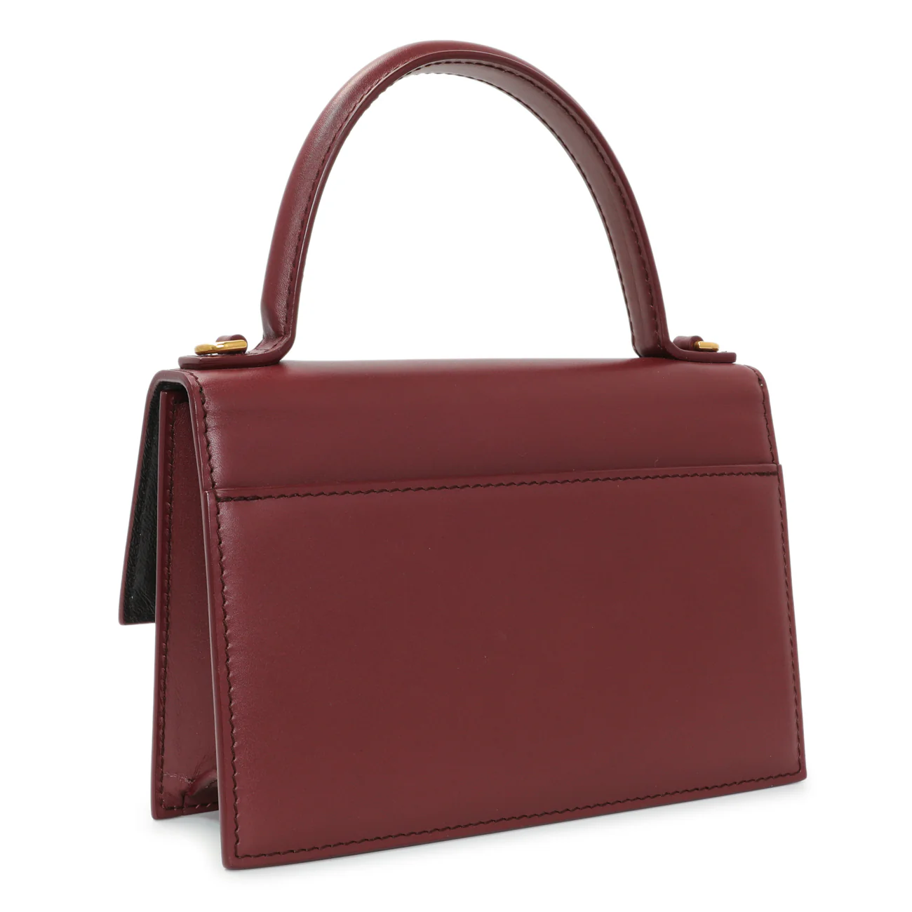 Balenciaga Burgundy Box Calfskin XS Sharp Top Handle Bag - Image 2