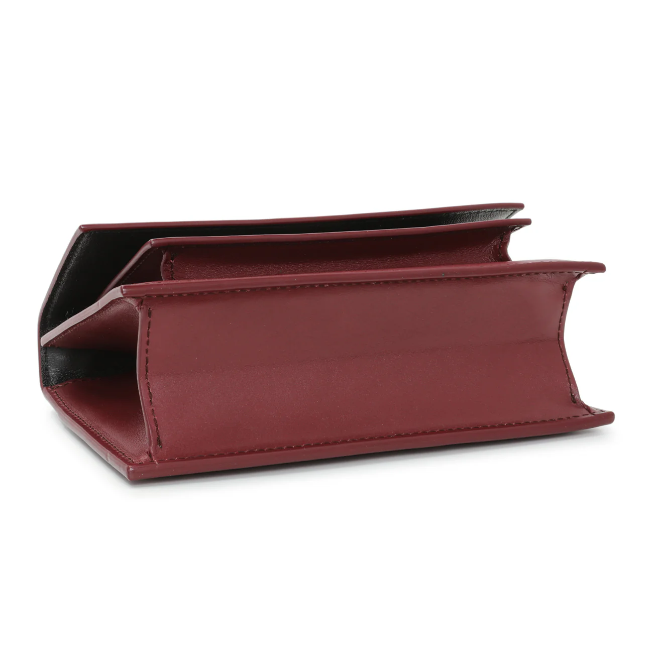 Balenciaga Burgundy Box Calfskin XS Sharp Top Handle Bag - Image 3
