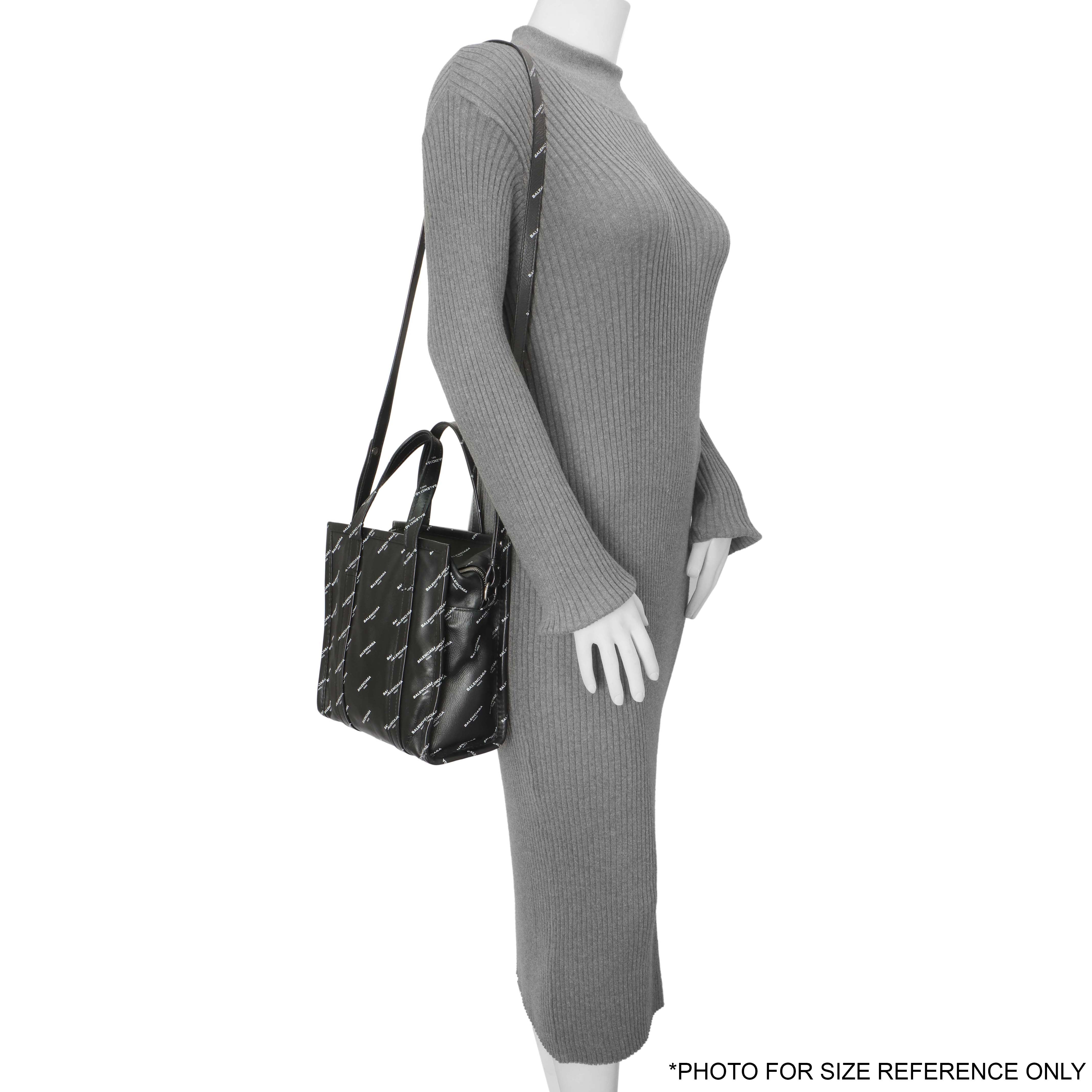 Balenciaga Calfskin Allover Logo XS Bazar Shopper Tote - Image 14
