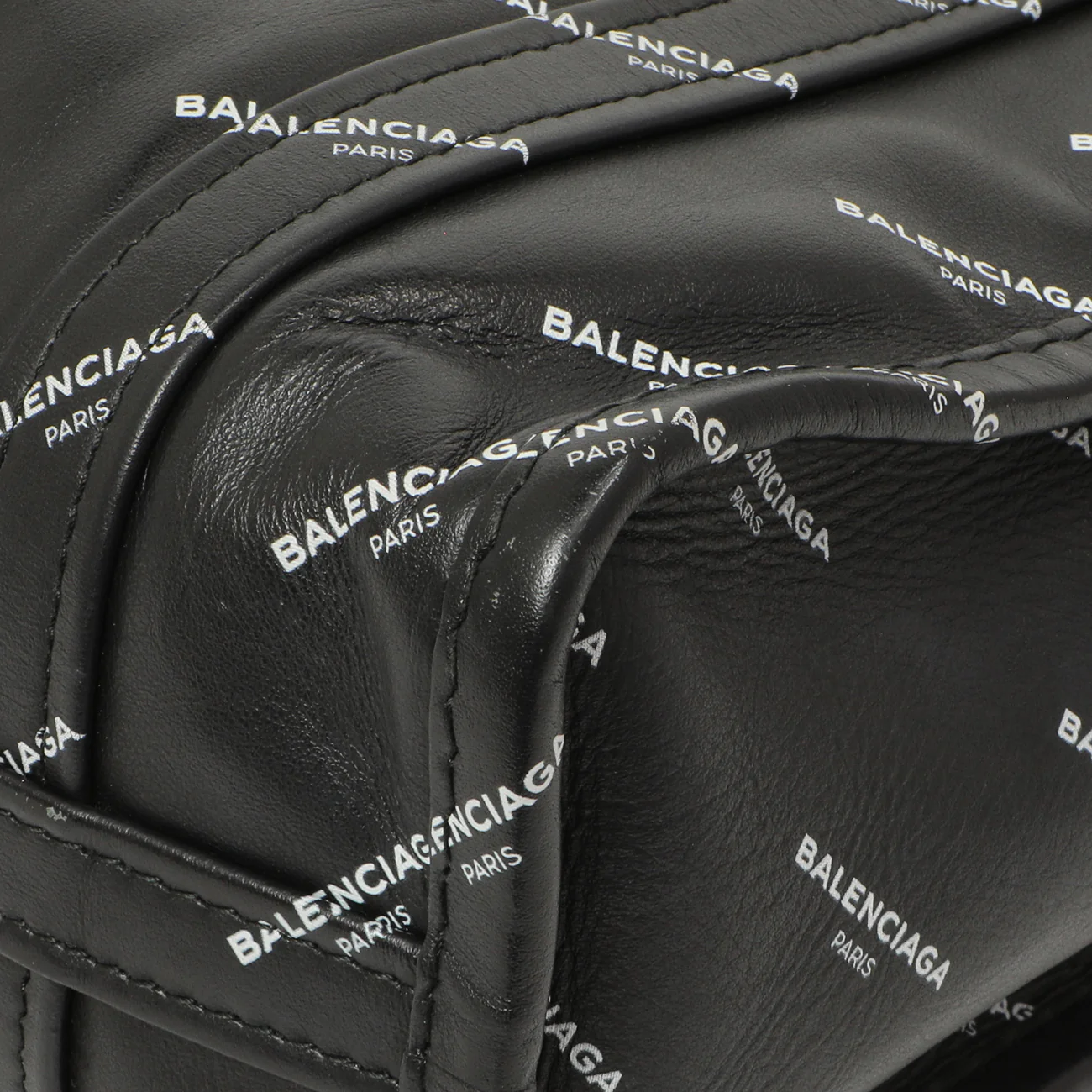 Balenciaga Calfskin Allover Logo XS Bazar Shopper Tote - Image 5