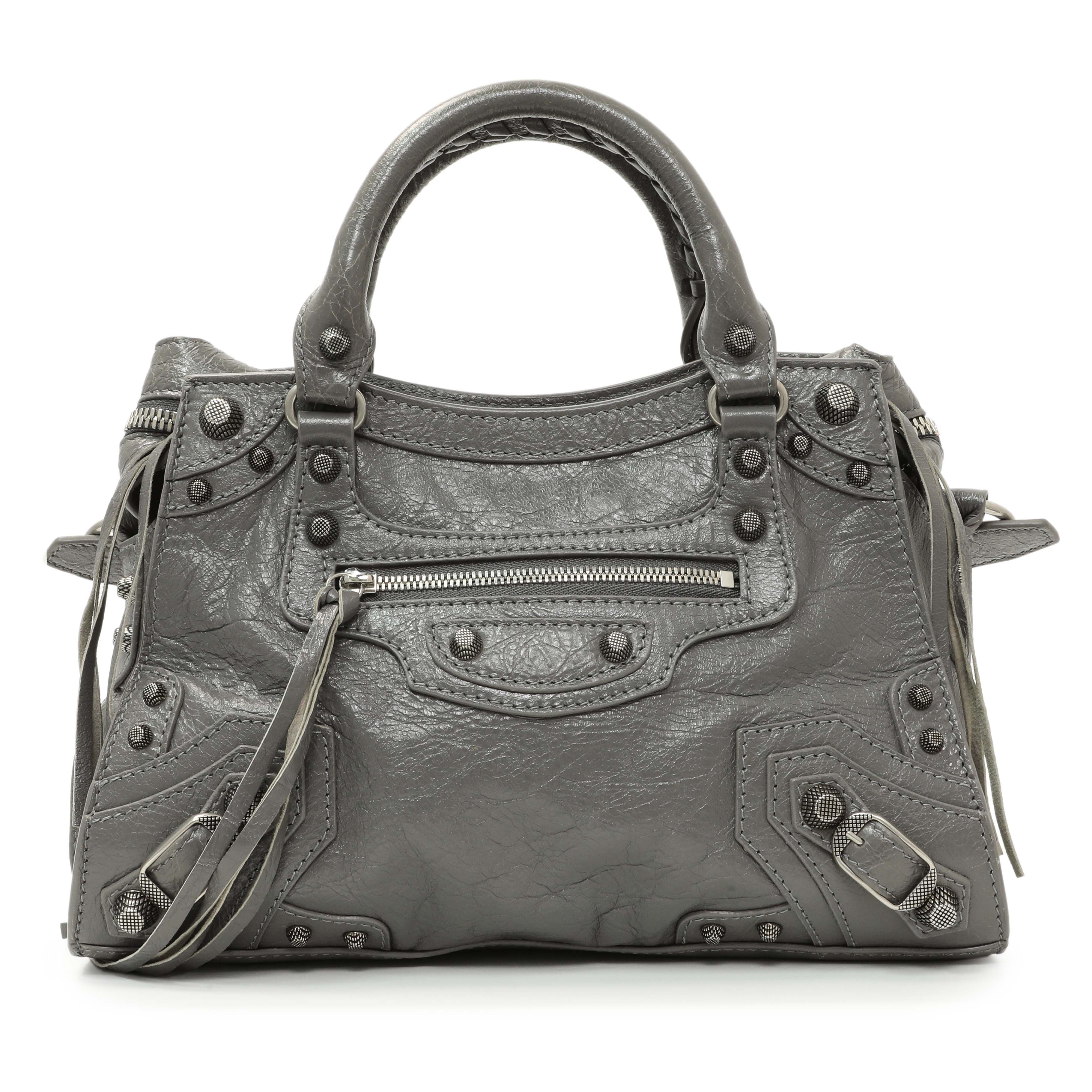 Balenciaga Dark Grey Agneau Arena Neo Cagole Handbag XS - Image 2