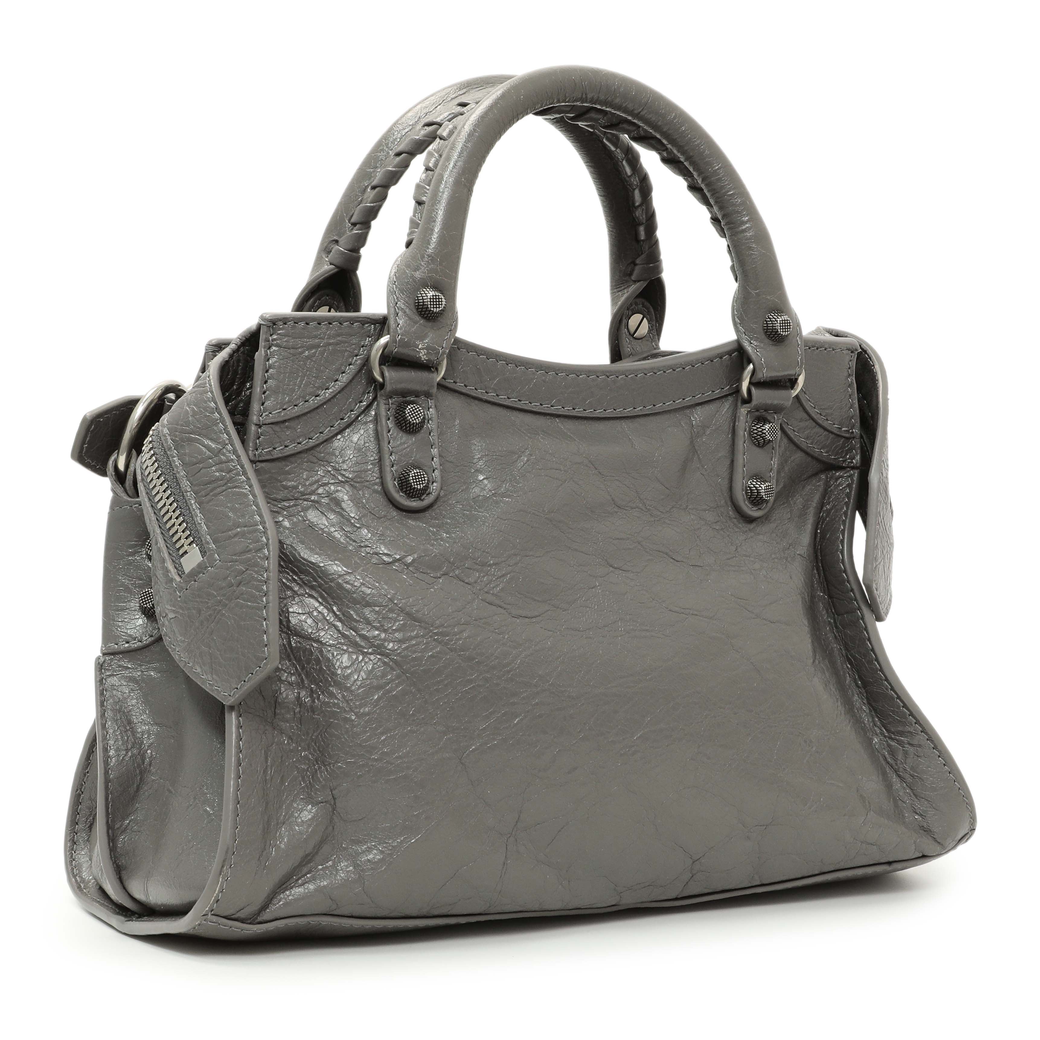 Balenciaga Dark Grey Agneau Arena Neo Cagole Handbag XS - Image 3
