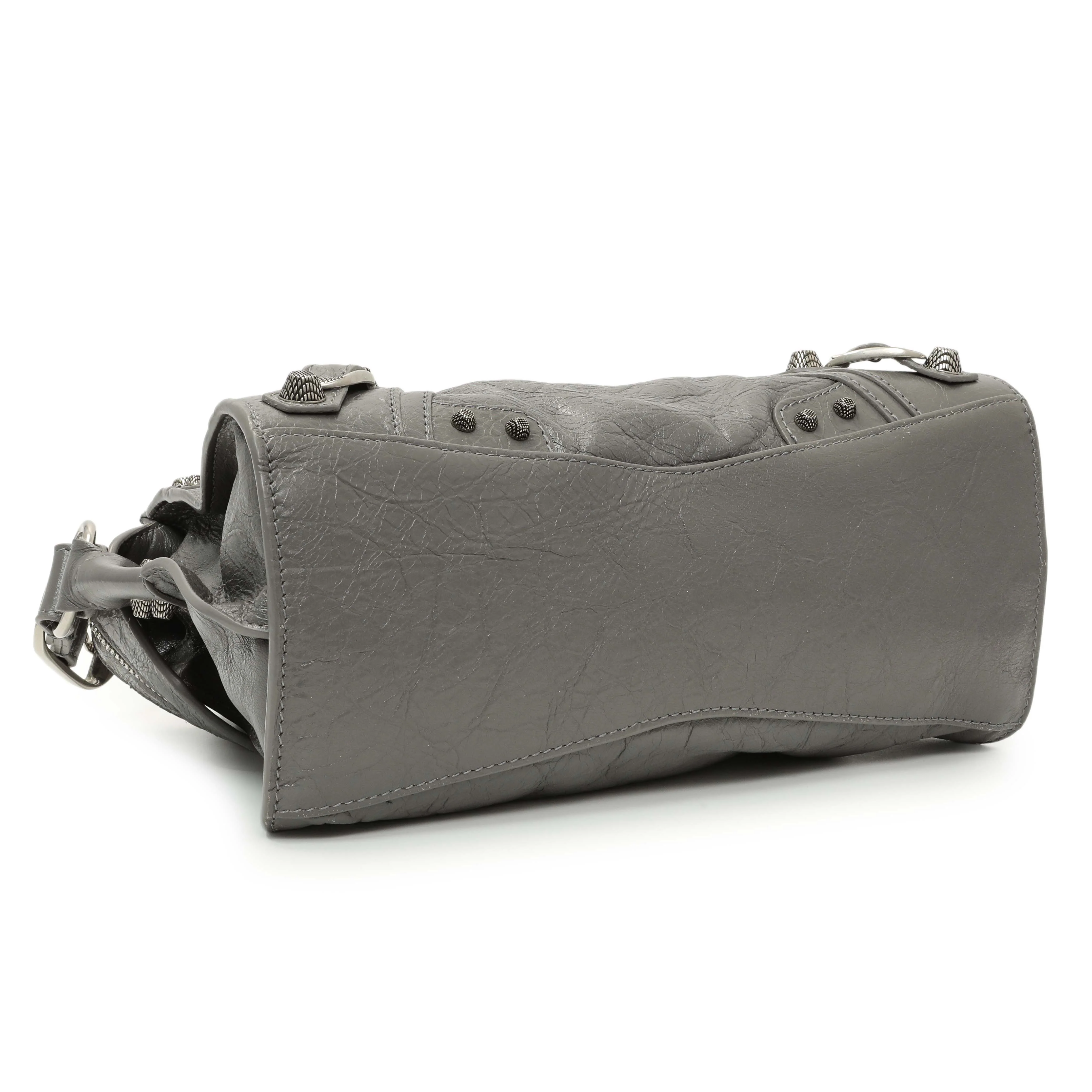 Balenciaga Dark Grey Agneau Arena Neo Cagole Handbag XS - Image 4