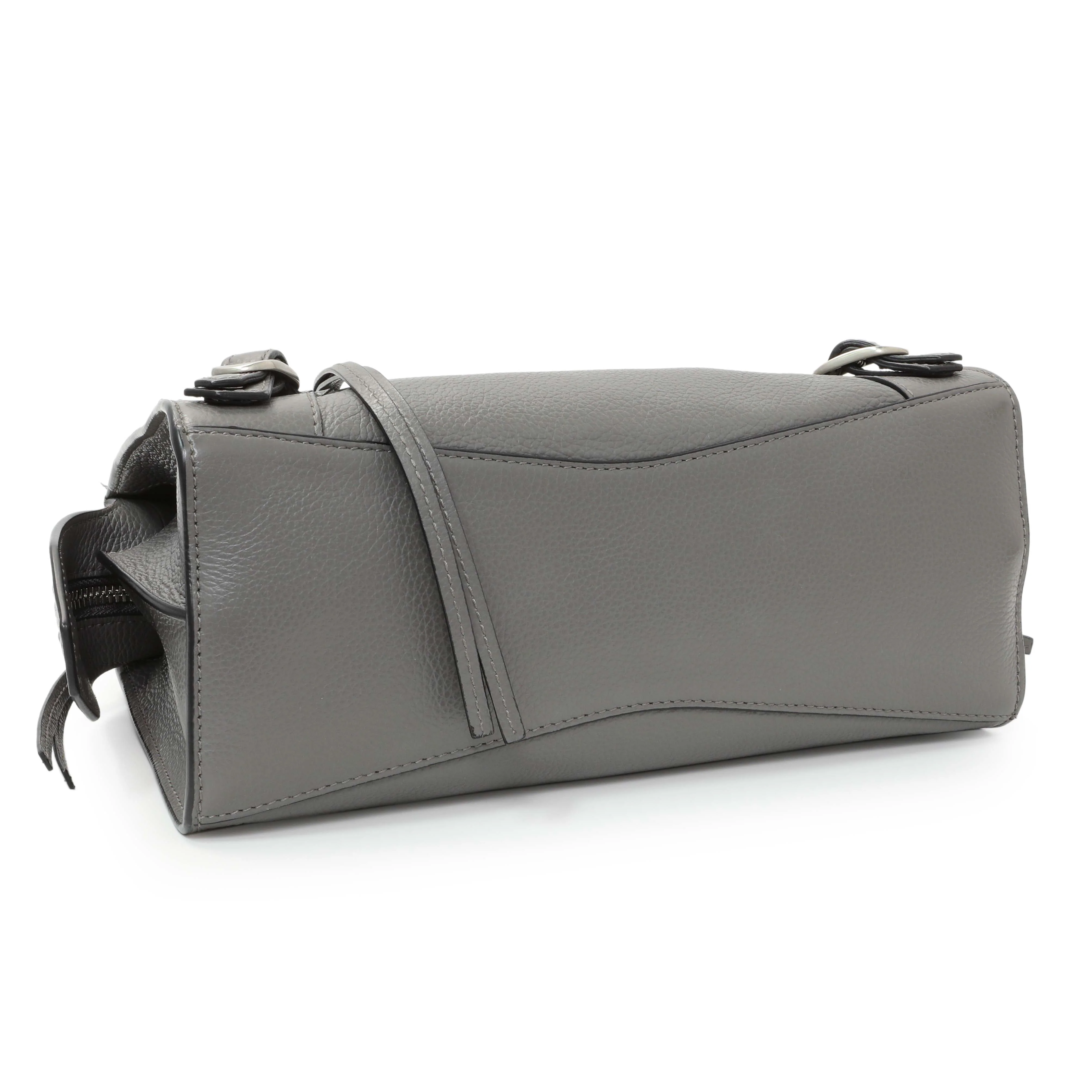 Balenciaga Grained Grey Calfskin Neo Classic Silver Hardware Mini City - Image 3