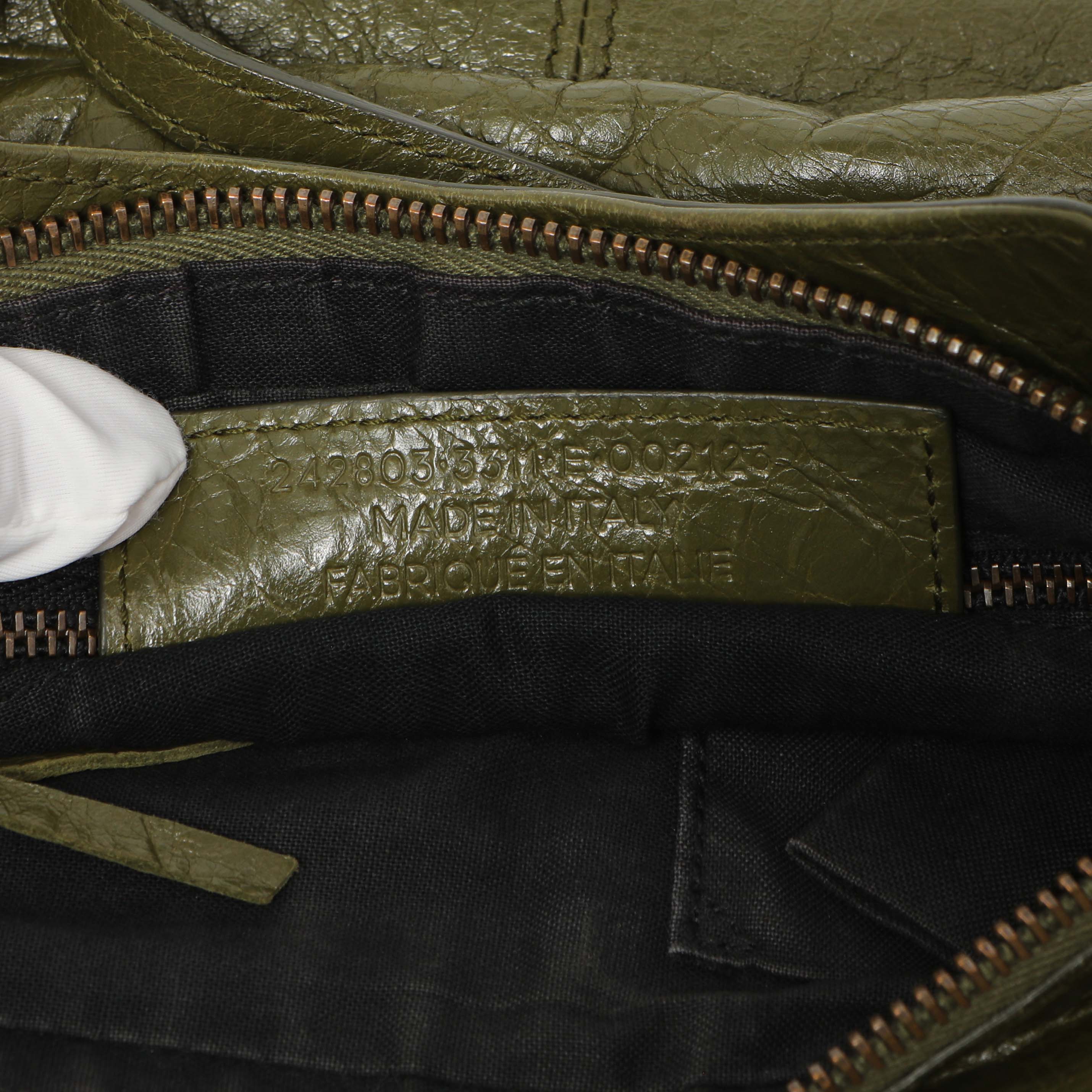 Balenciaga Olive Agneau Classic Hip - Image 10