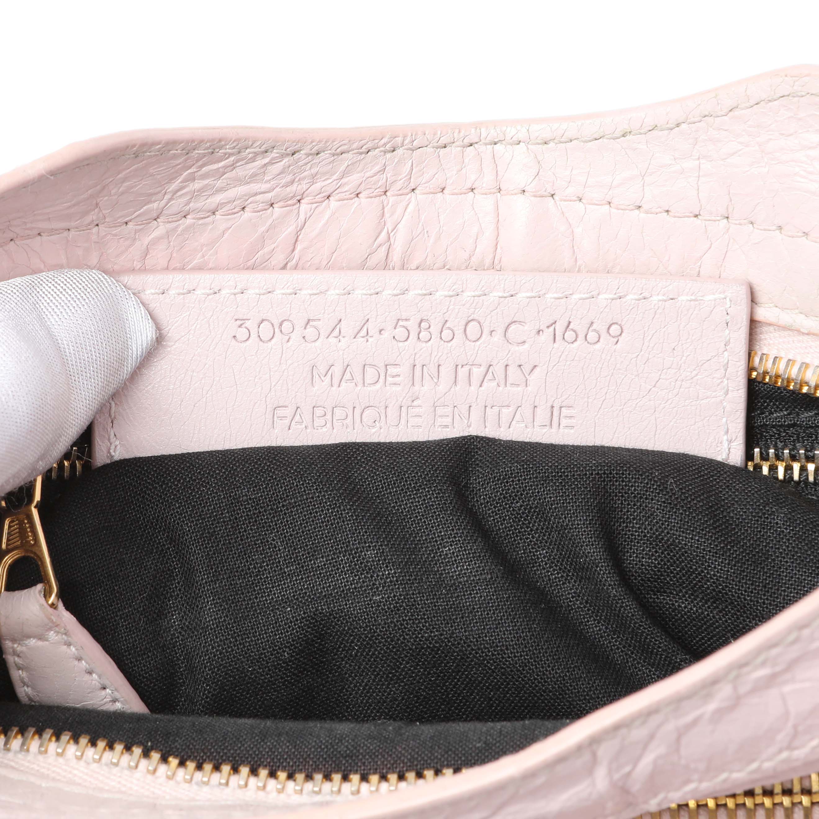 Balenciaga Pink Agneau Giant 12 Gold Hardware Mini City - Image 10