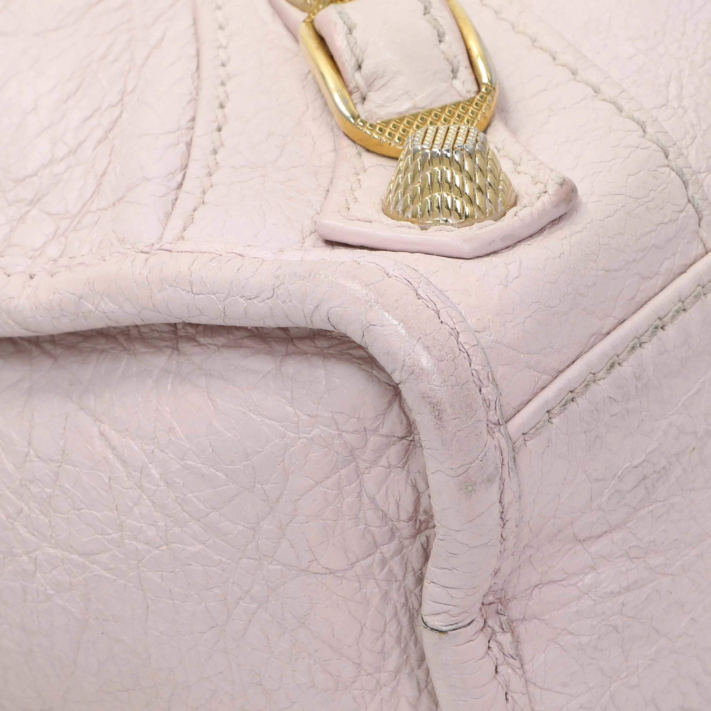Balenciaga Pink Agneau Giant 12 Gold Hardware Mini City - Image 4