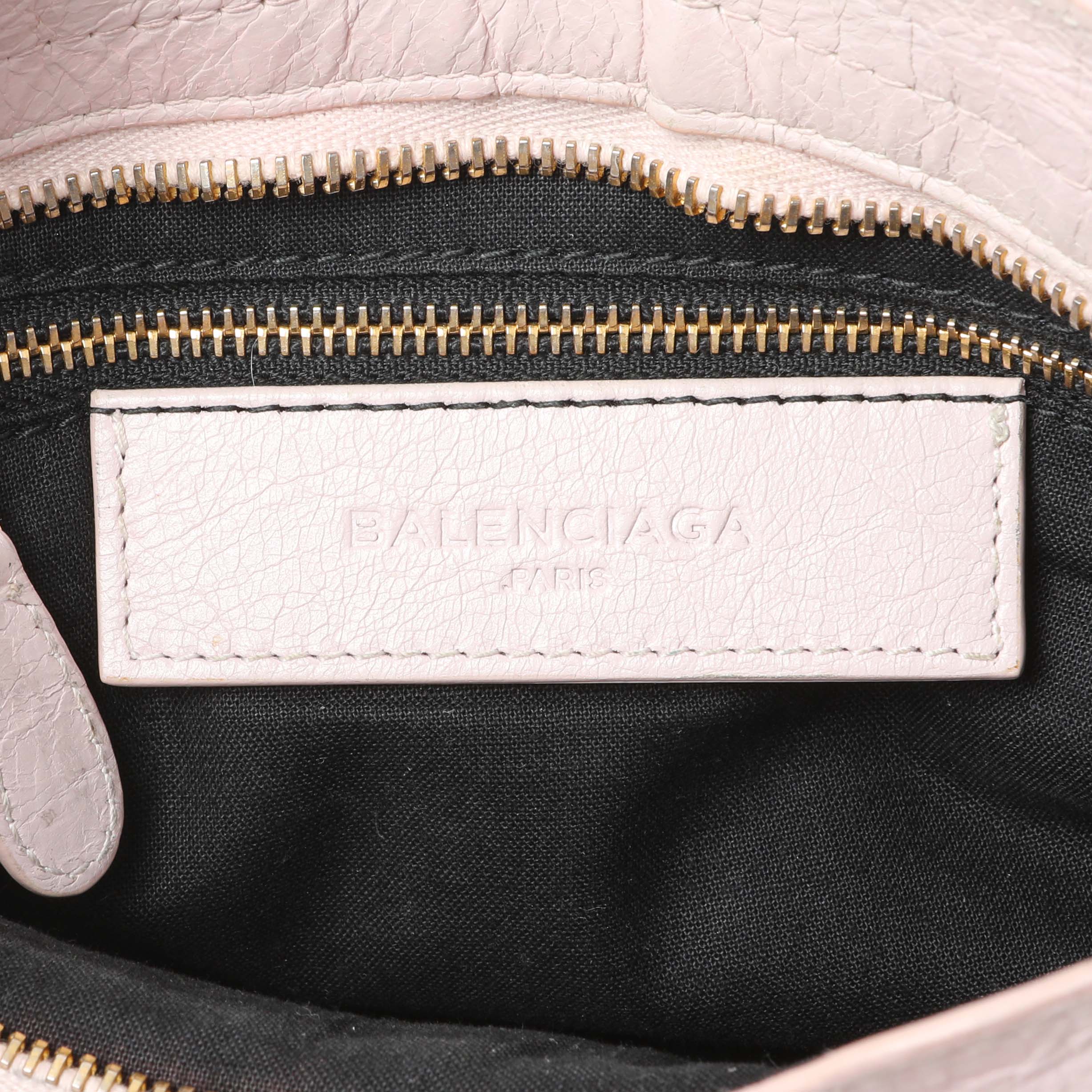Balenciaga Pink Agneau Giant 12 Gold Hardware Mini City - Image 9