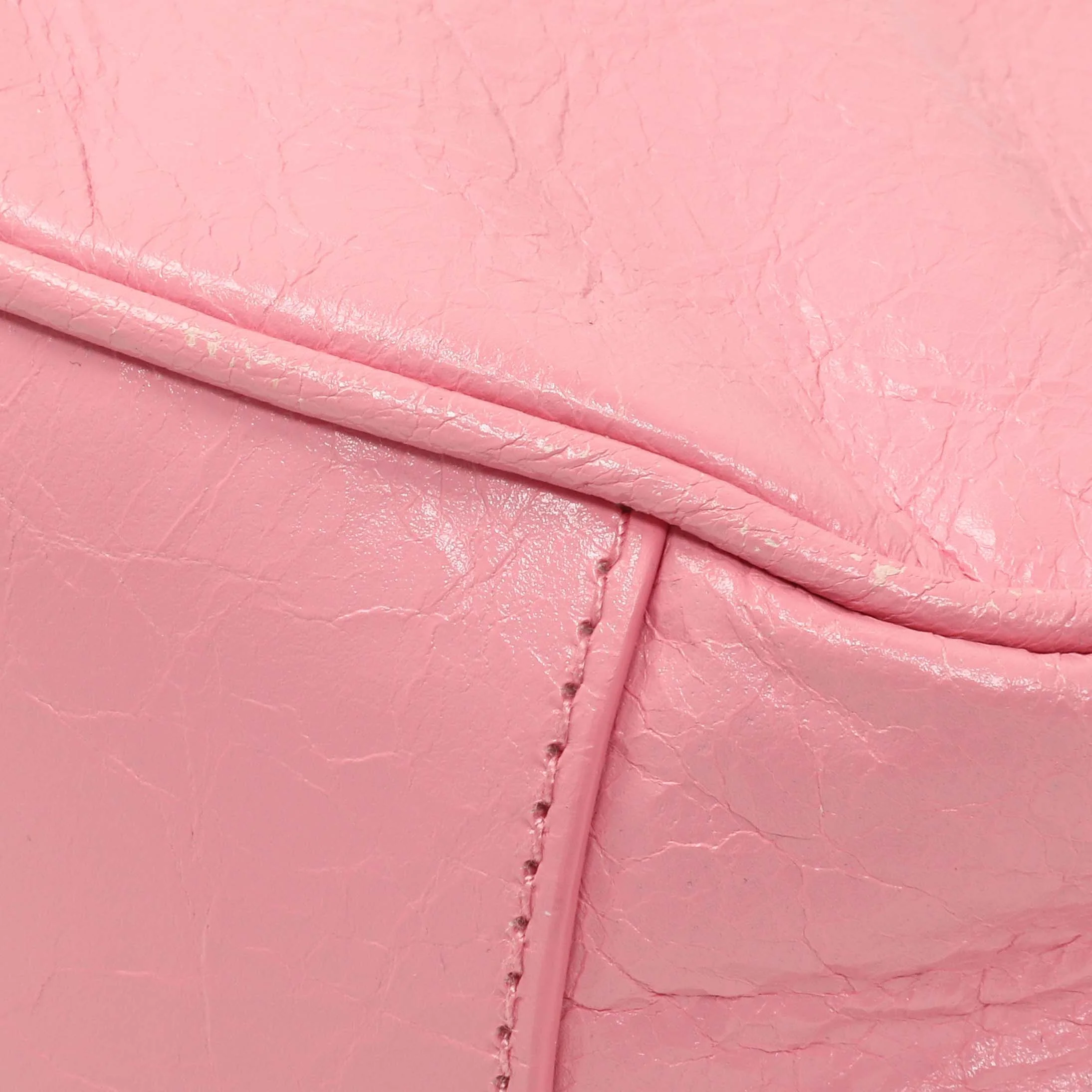 Balenciaga Pink Arena Calfskin Leather Le Cagole with Chain - Image 8