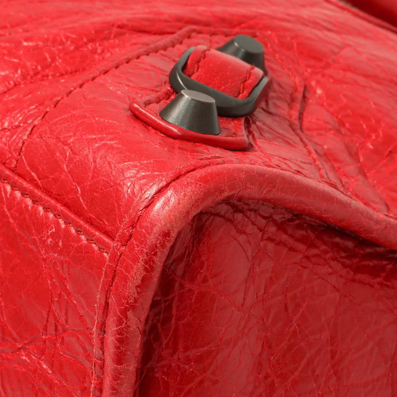 Balenciaga Red Agneau Classic Hardware S City - Image 5