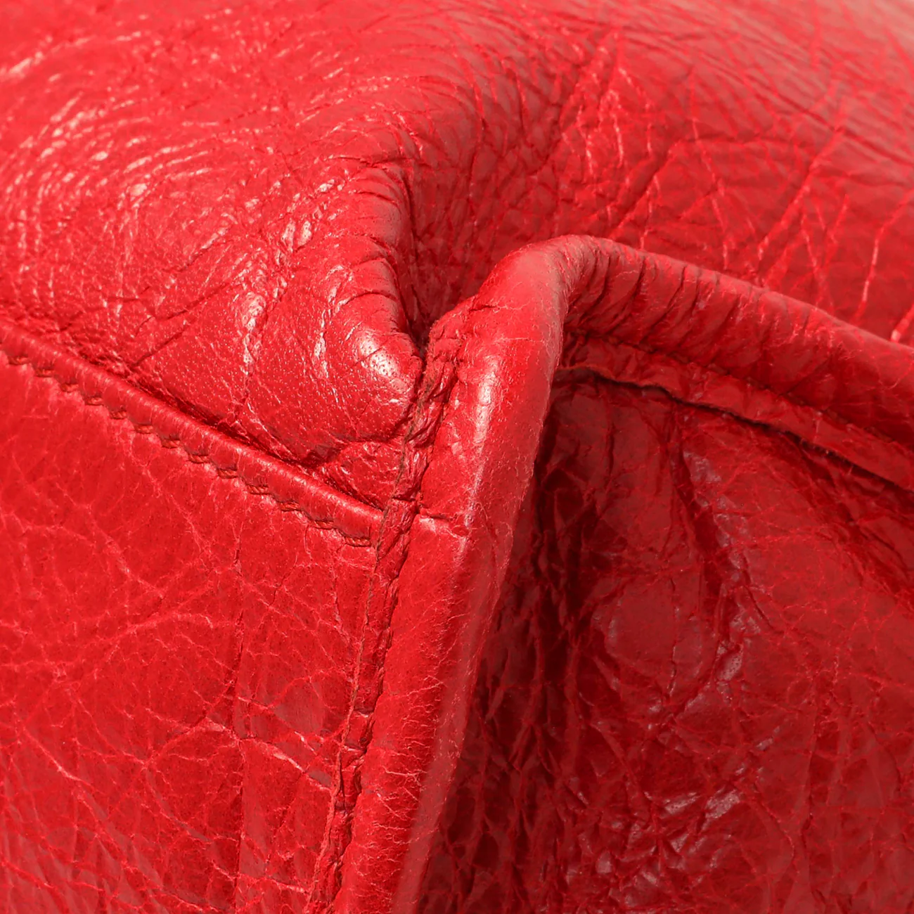 Balenciaga Red Agneau Classic Hardware S City - Image 7