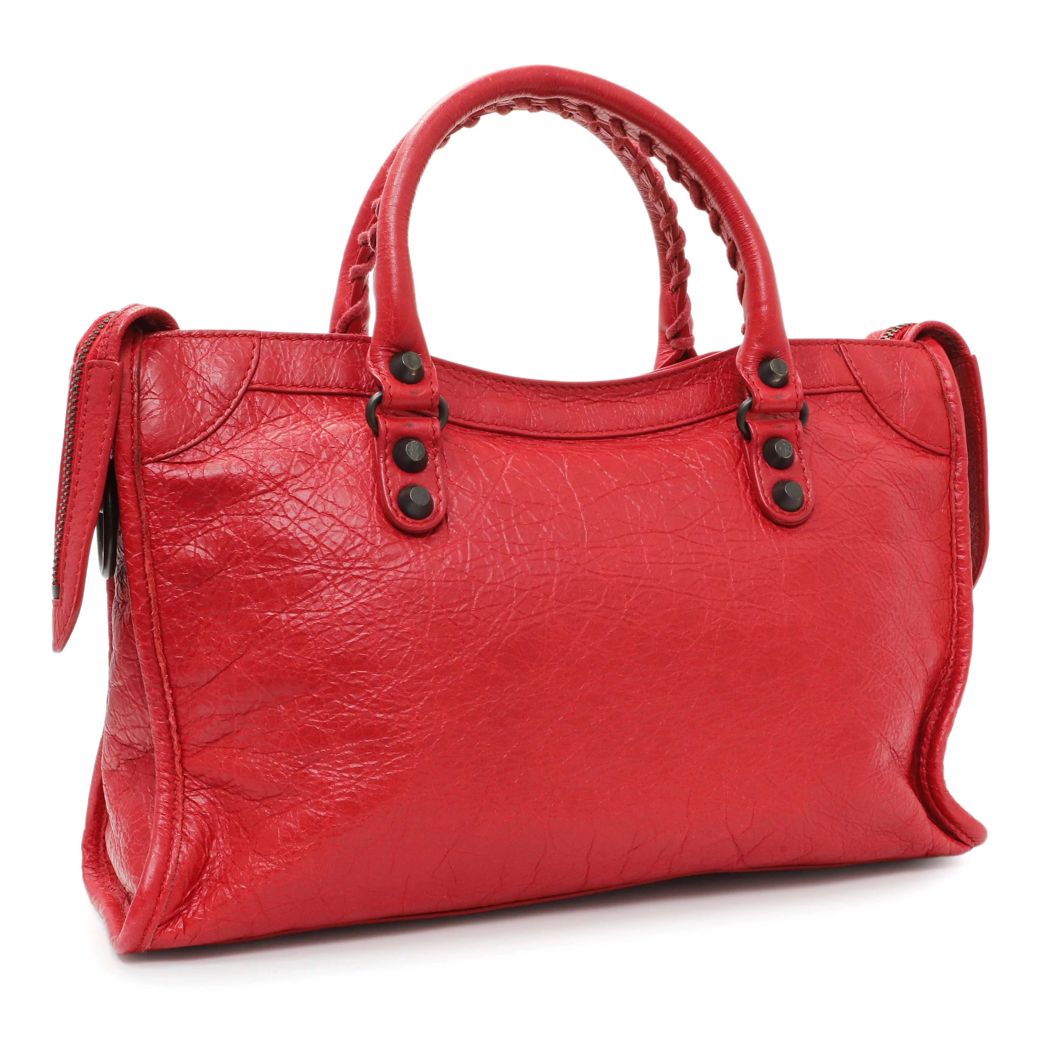Balenciaga Red Agneau Classic Hardware S City - Image 2