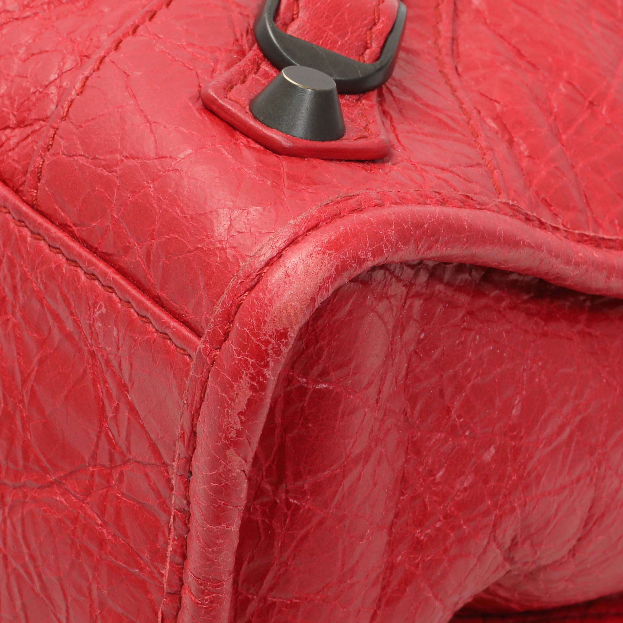 Balenciaga Red Agneau Classic Hardware S City - Image 5
