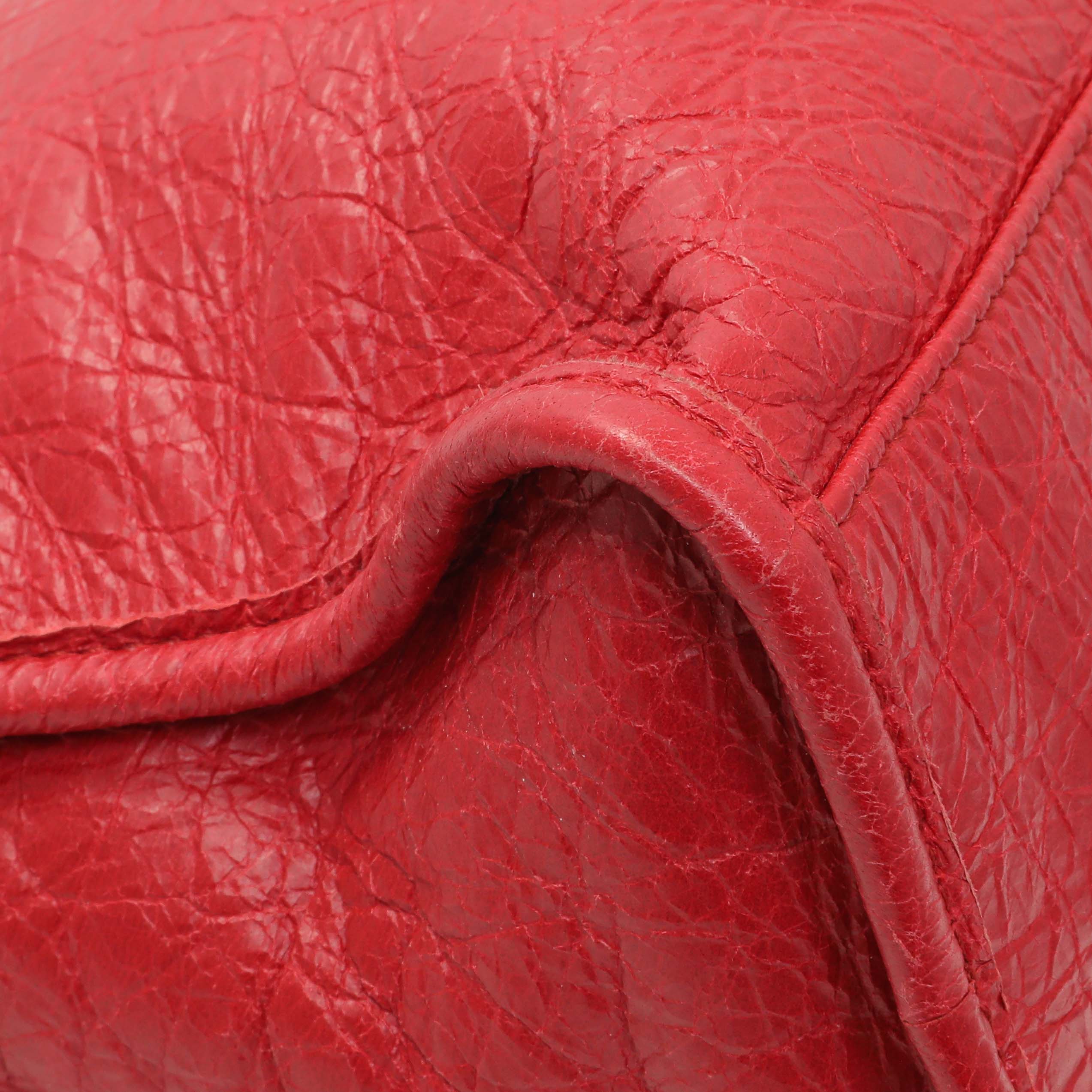 Balenciaga Red Agneau Classic Hardware S City - Image 6