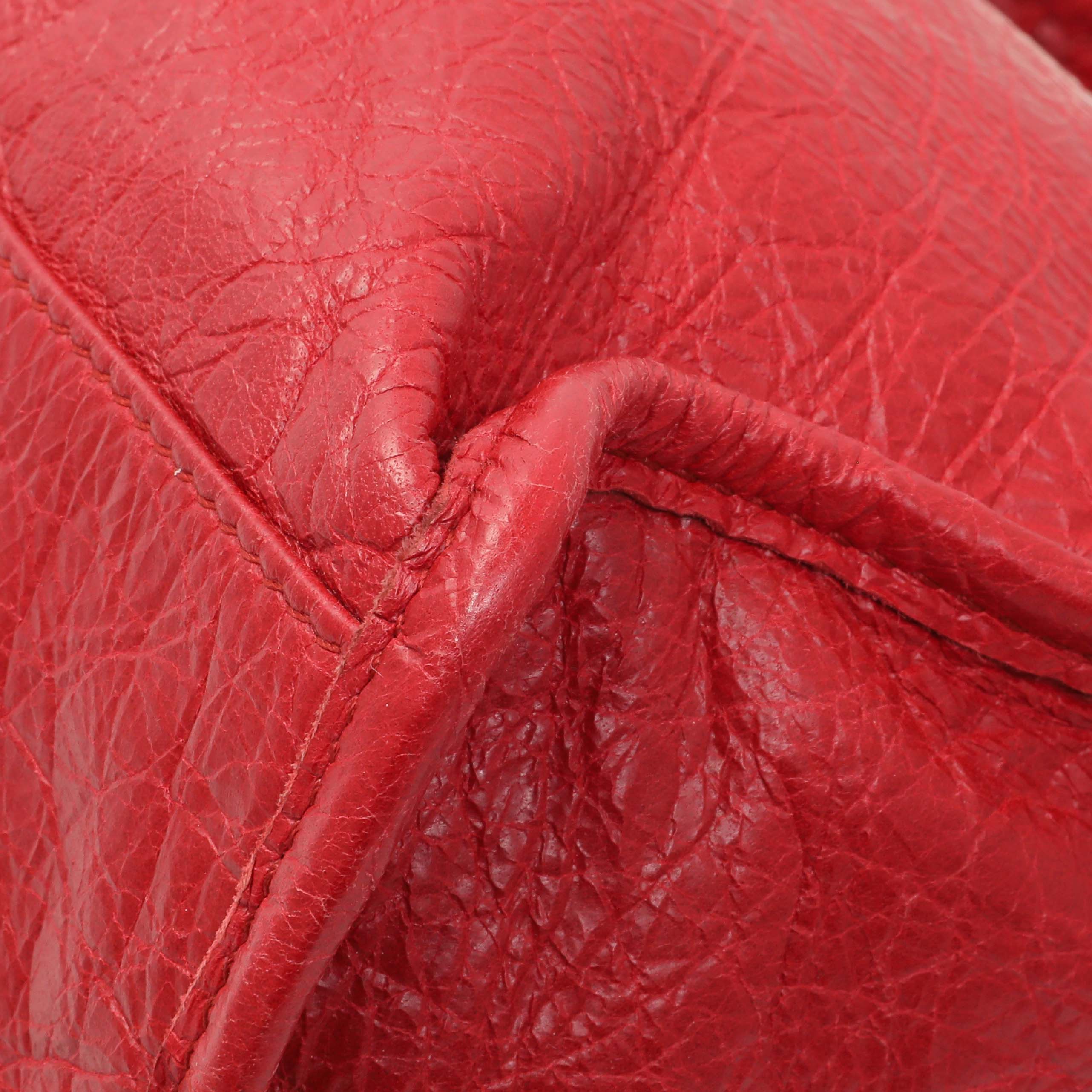 Balenciaga Red Agneau Classic Hardware S City - Image 7