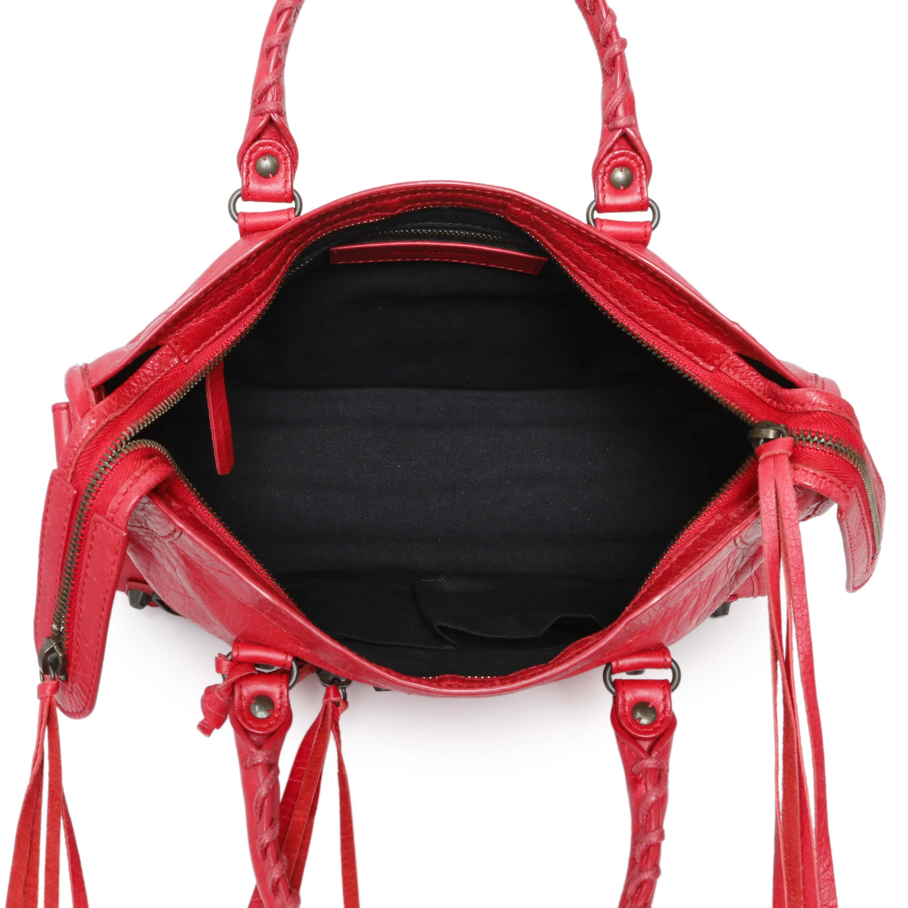 Balenciaga Red Agneau Classic Hardware S City - Image 8