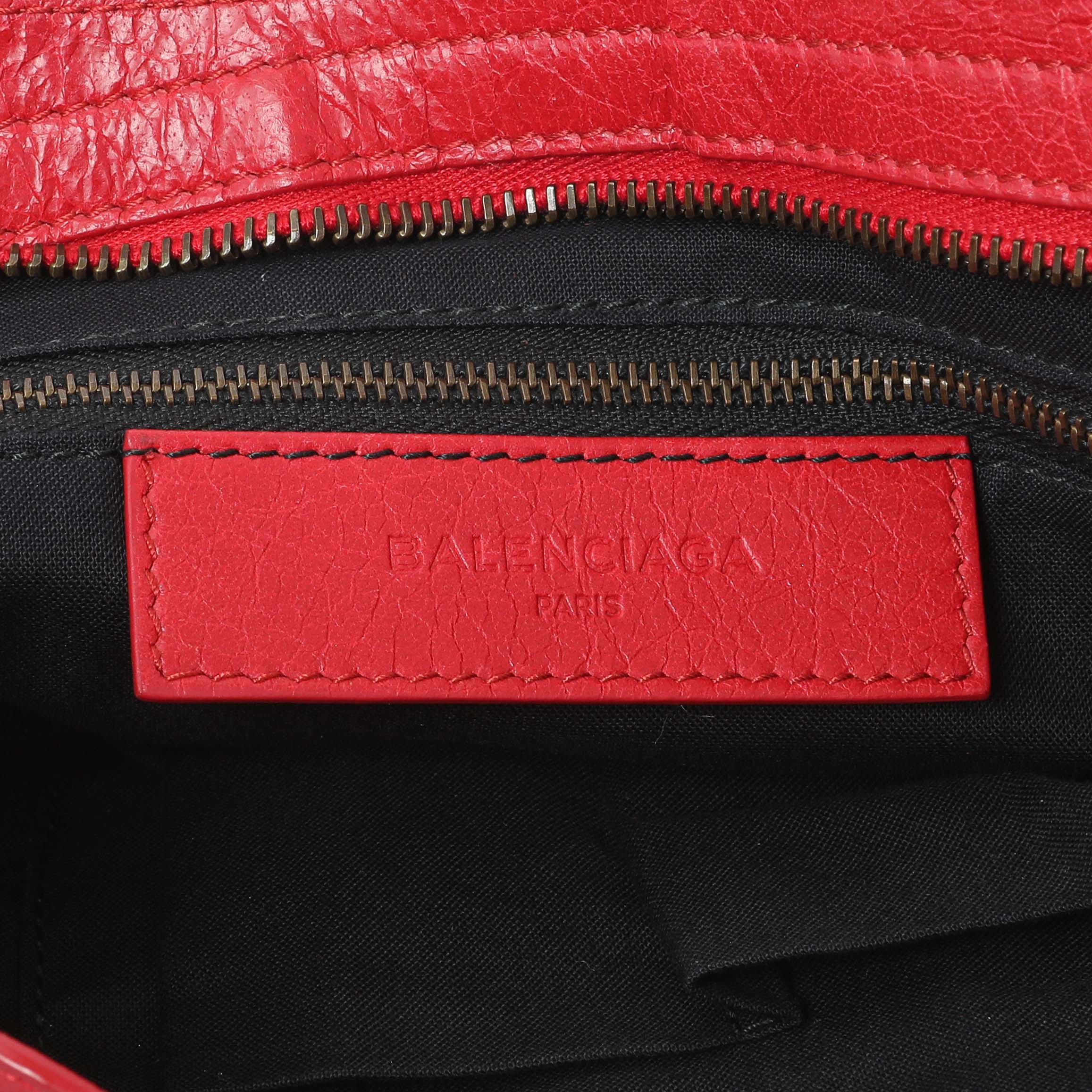 Balenciaga Red Agneau Classic Hardware S City - Image 9