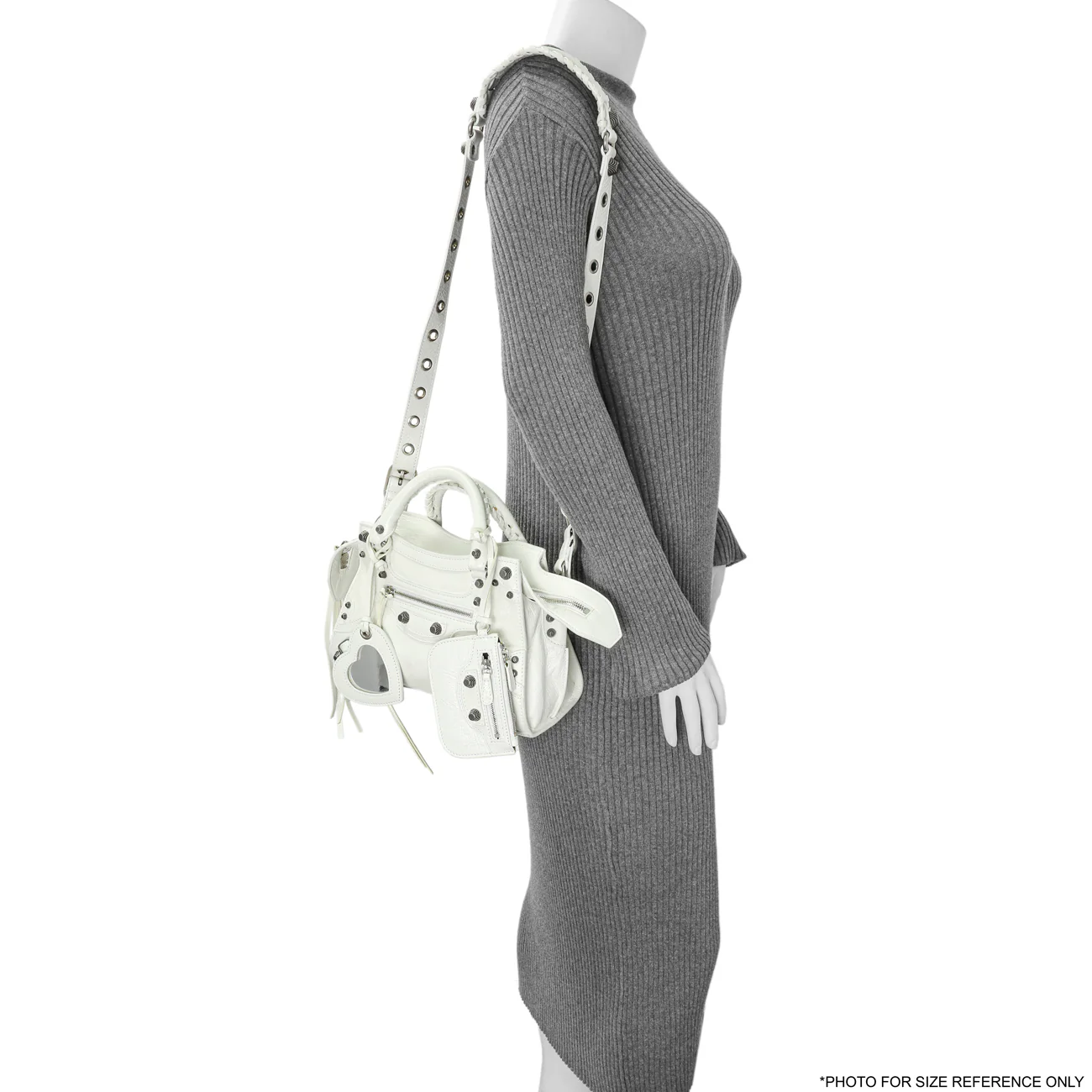 Balenciaga White Agneau Arena Neo Cagole Handbag XS - Image 12
