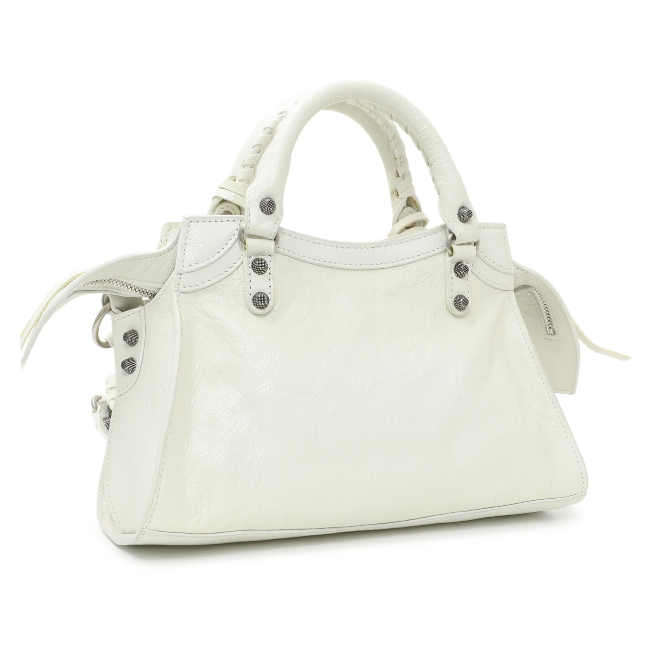Balenciaga White Agneau Arena Neo Cagole Handbag XS - Image 2