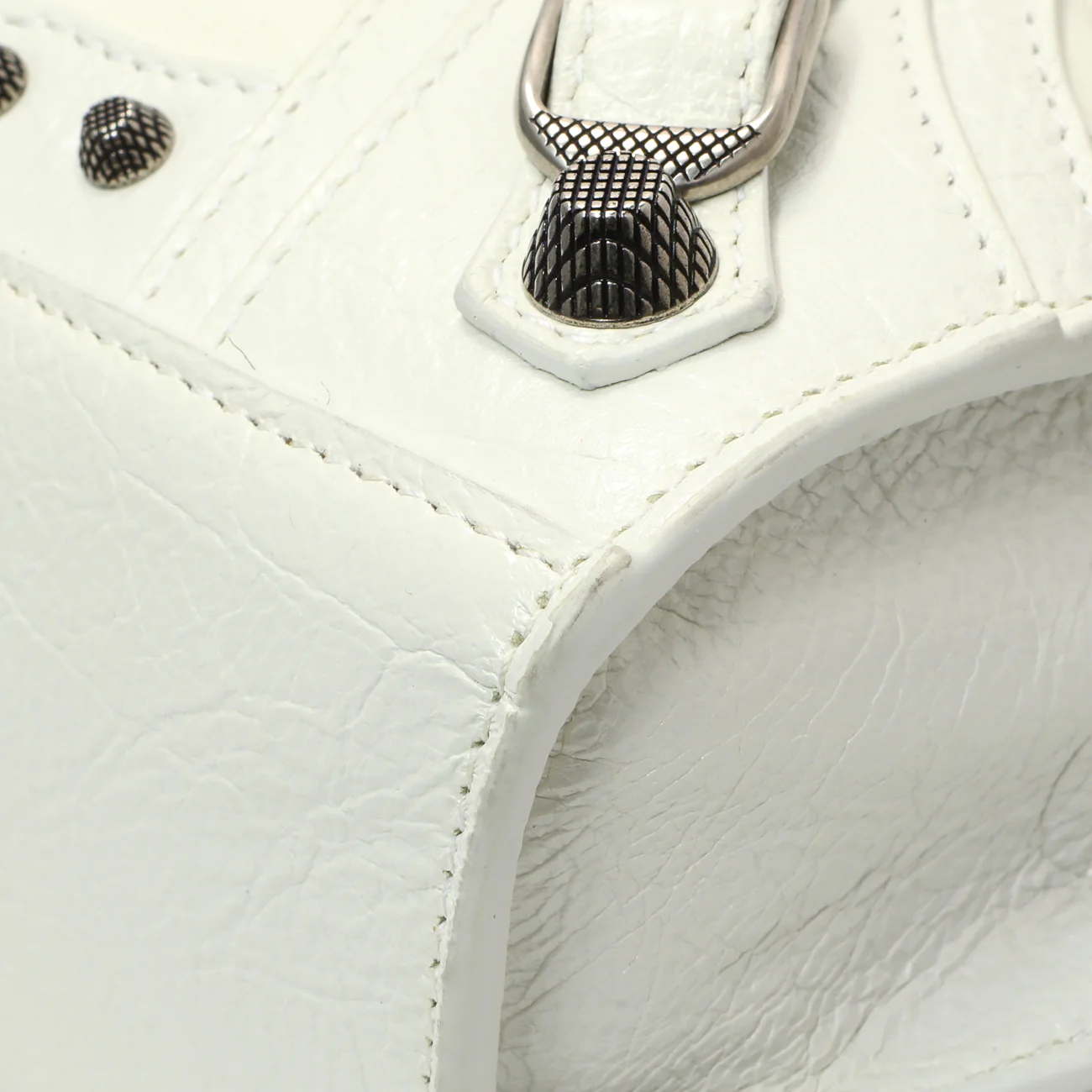 Balenciaga White Agneau Arena Neo Cagole Handbag XS - Image 5