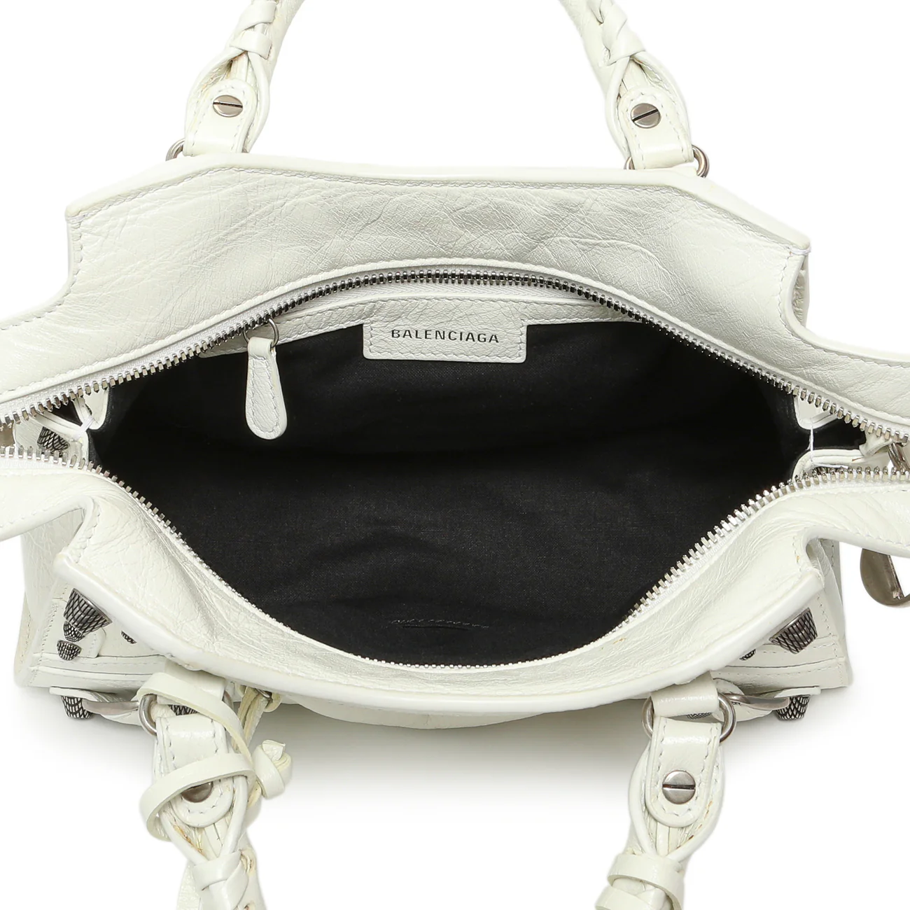 Balenciaga White Agneau Arena Neo Cagole Handbag XS - Image 8