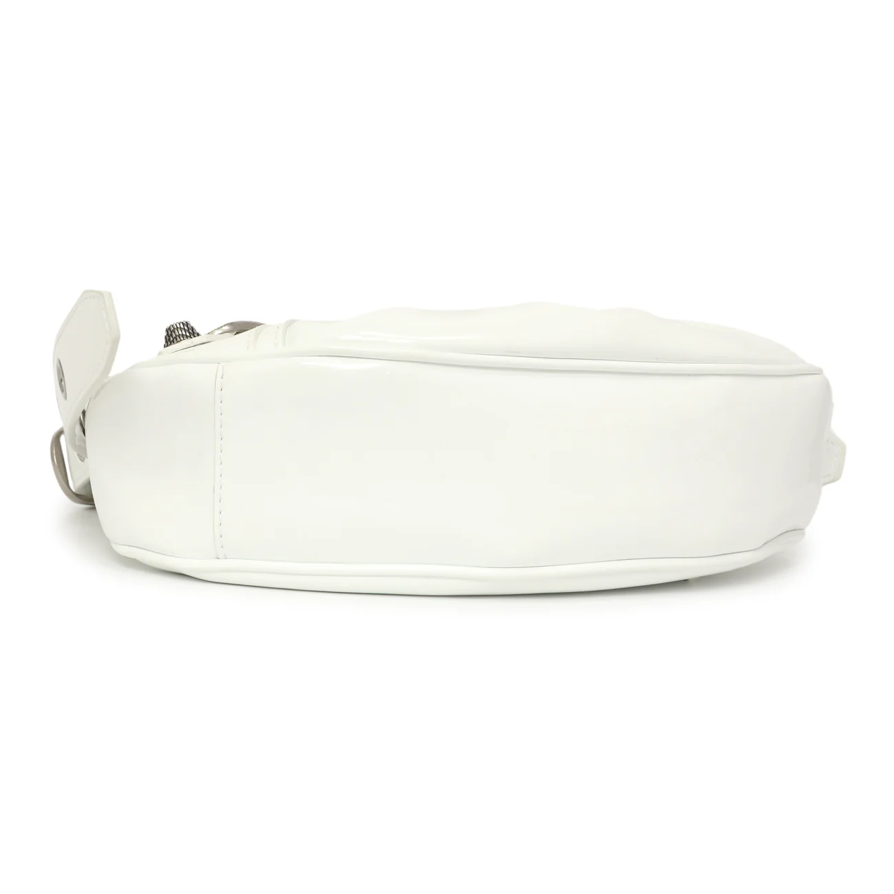 Balenciaga White Faux Patent Le Cagole Shoulder Bag XS - Image 3