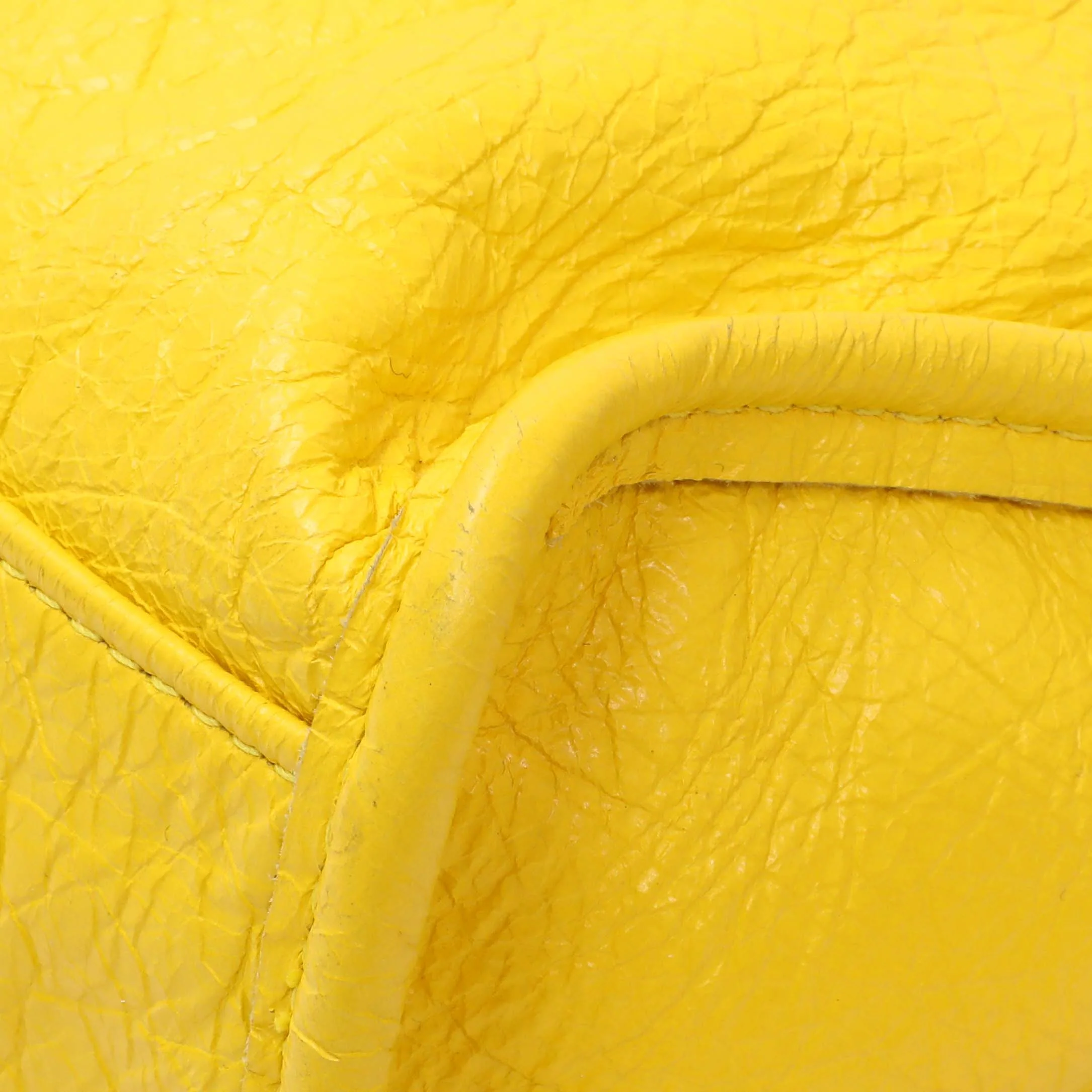 Balenciaga Yellow Agneau Classic Hardware Mini City - Image 7