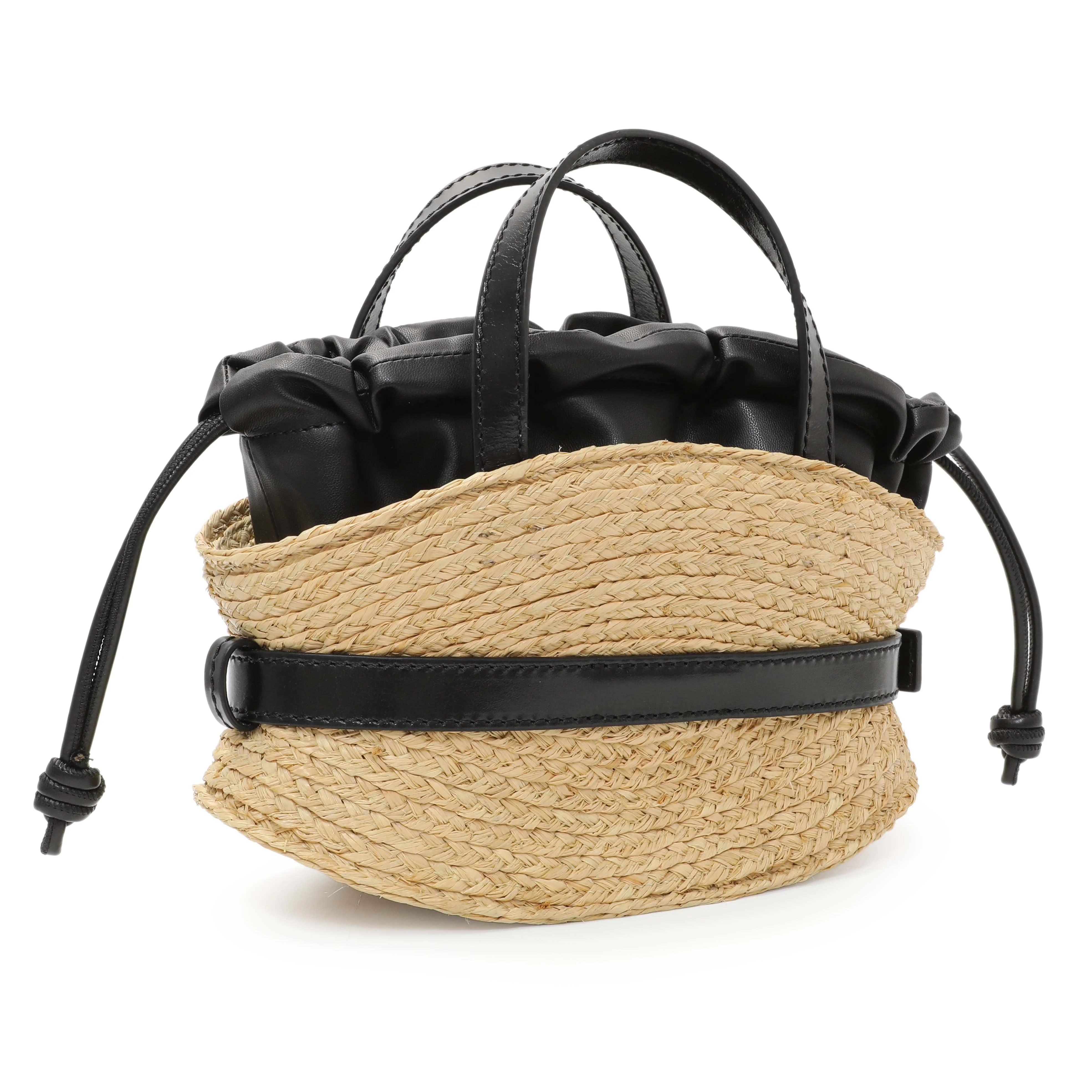 Balmain Raffia Mini Shuffle Tote - Image 2