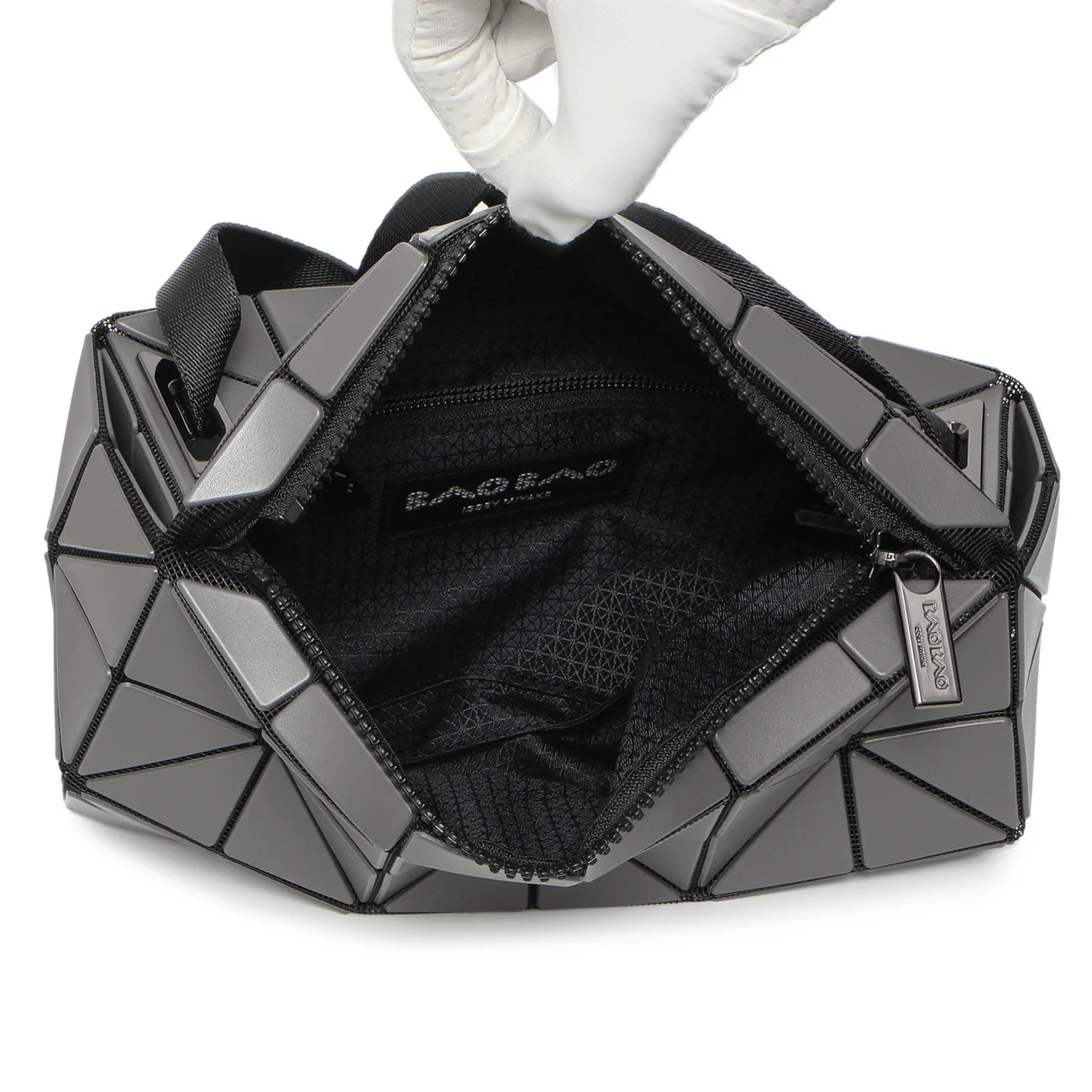 Bao Bao Issey Miyake Matte Grey Carton Bag - Image 5