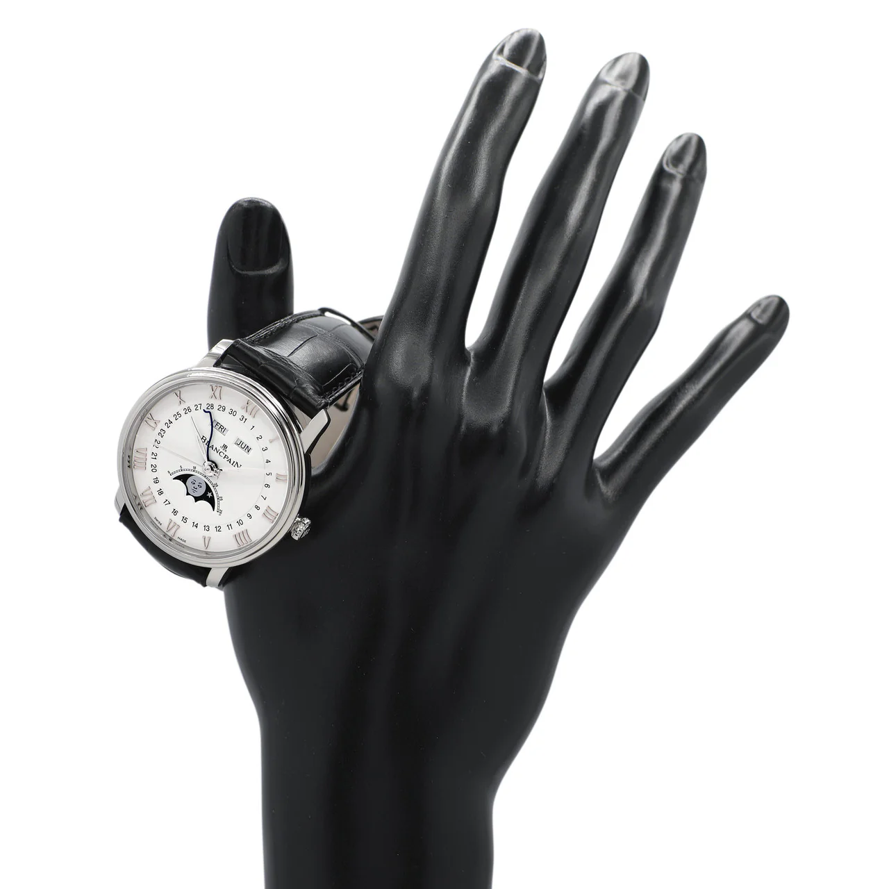 Blancpain Stainless Steel Villeret Quantieme Complet 6654a-1127-55b - Image 6