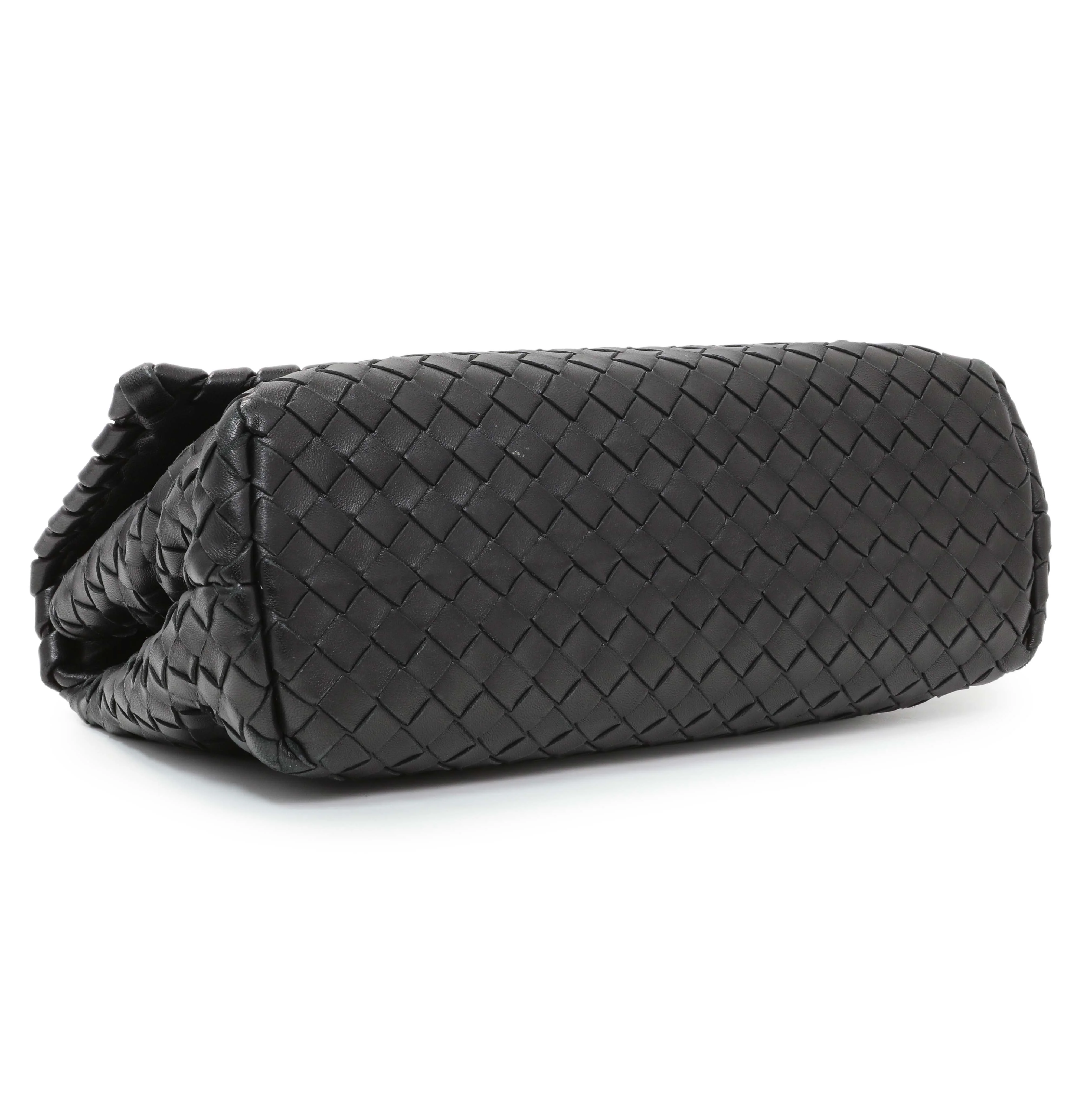 Bottega Veneta Black Nappa Intrecciato Small Olimpia Shoulder Bag - Image 3