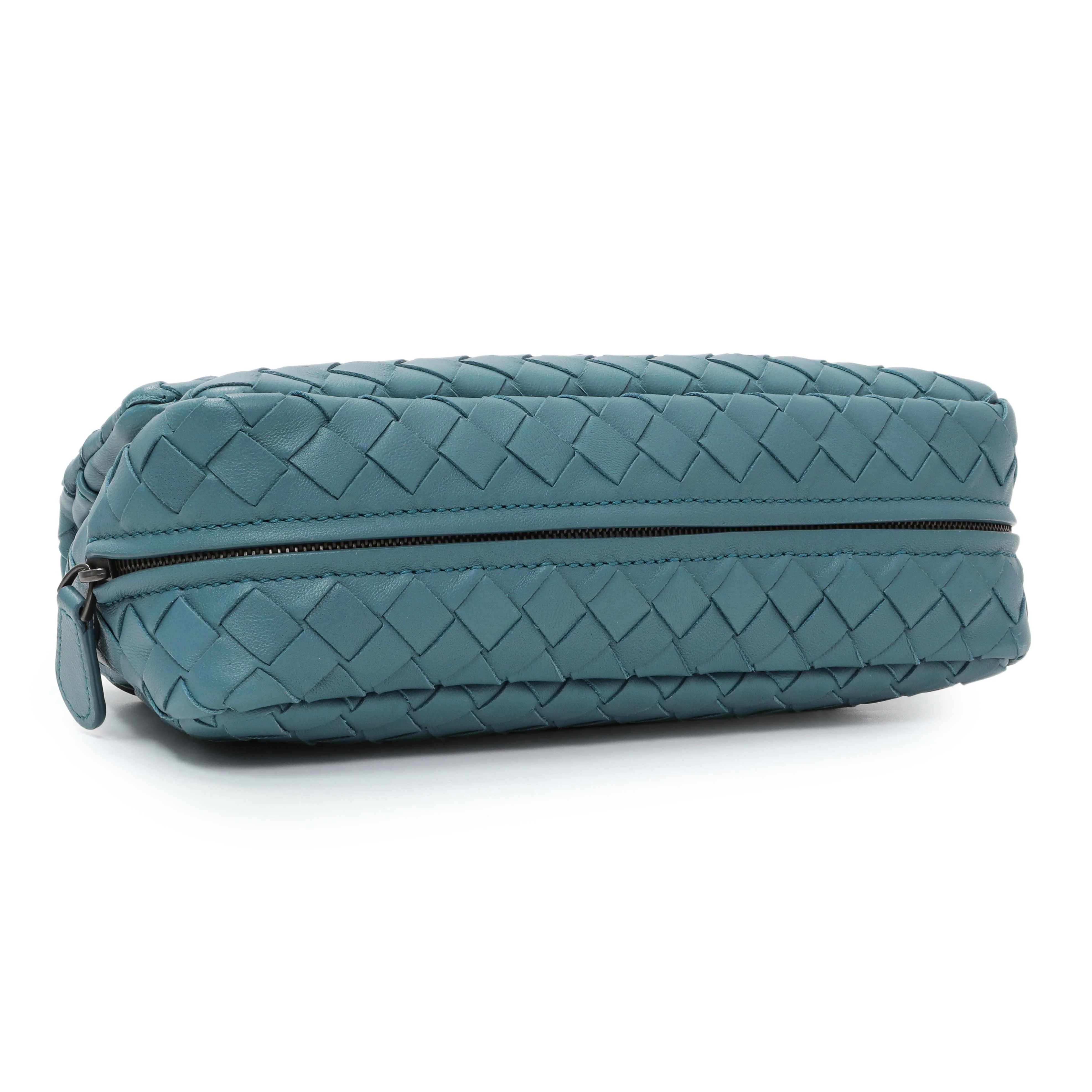 Bottega Veneta Blue Intrecciato Nappa Expandable Chain Crossbody Bag Intrecciato Nappa - Image 3