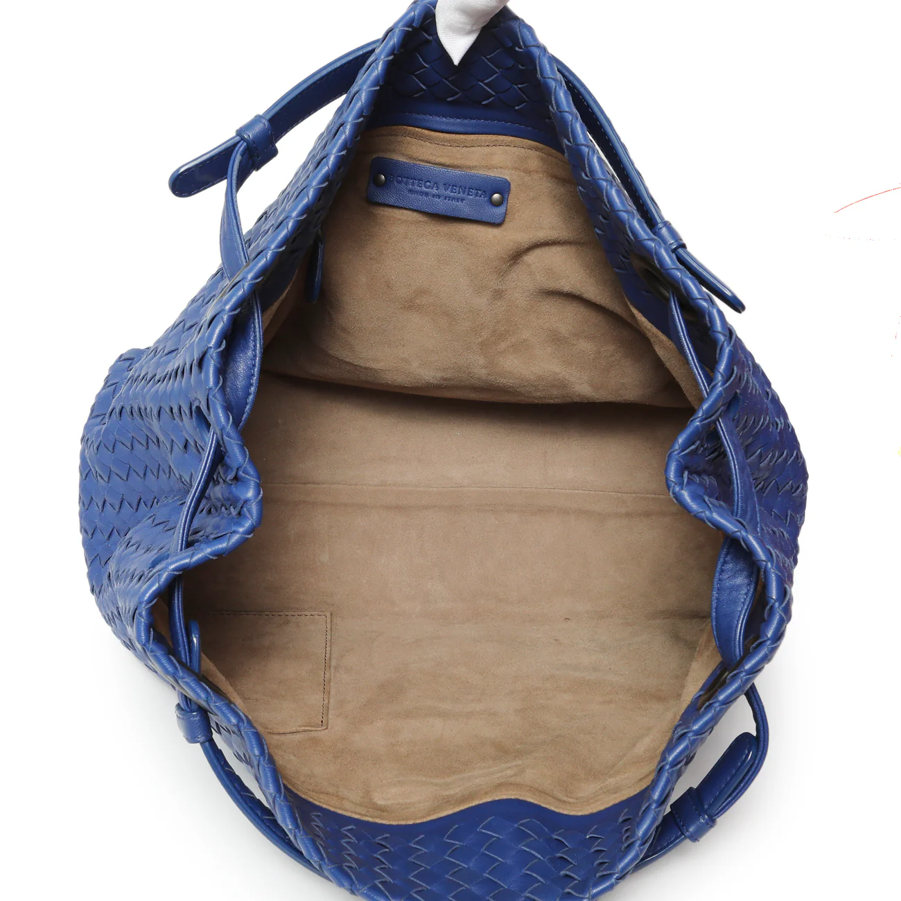 Bottega Veneta Blue Nappa Intrecciato Medium Garda Bag - Image 8