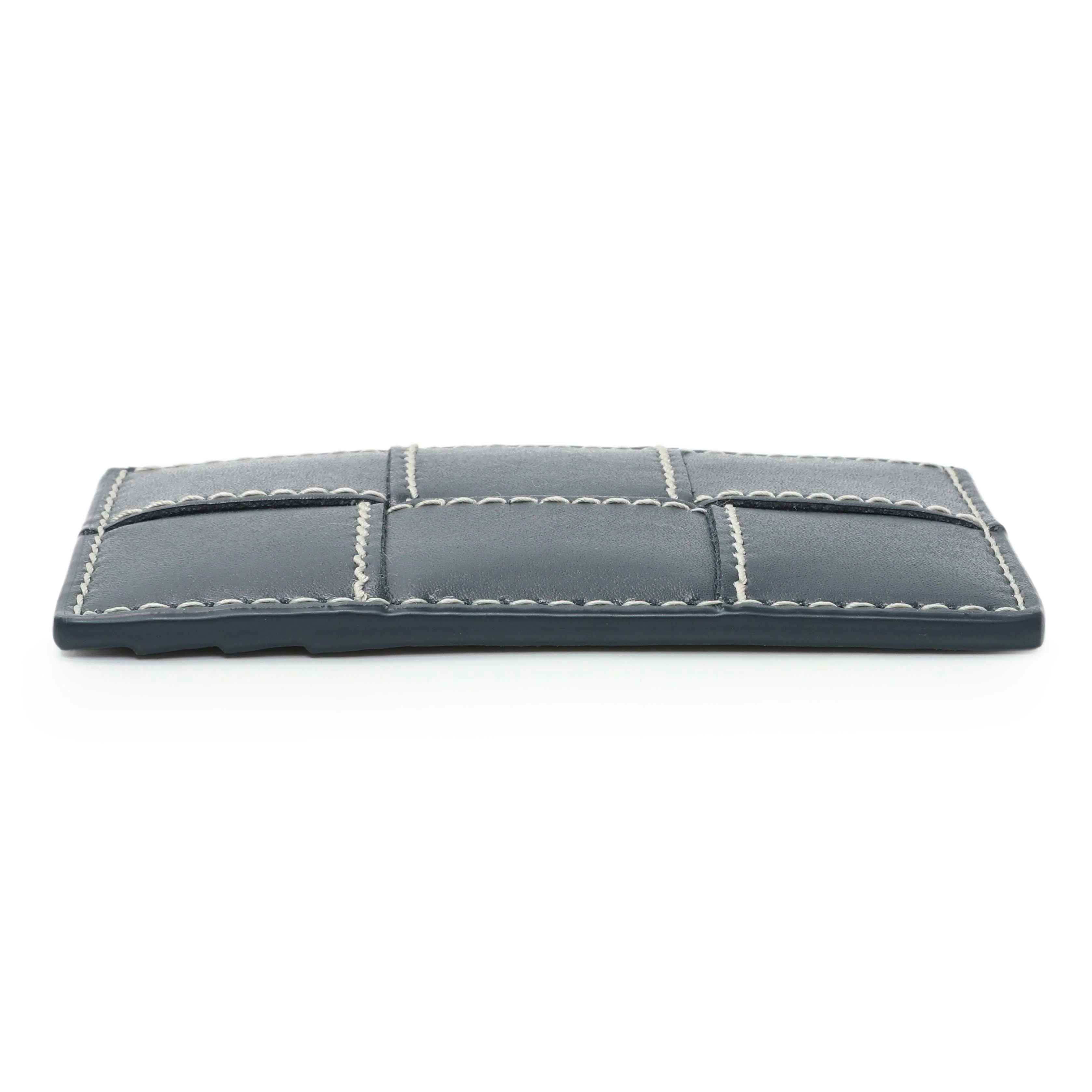 Bottega Veneta Blue Nappa Maxi Intrecciato Card Holder - Image 3