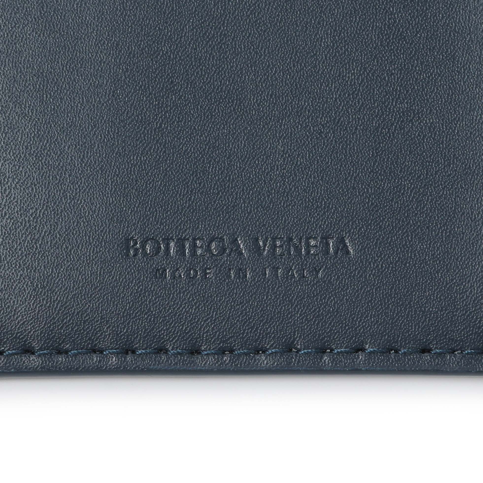 Bottega Veneta Blue Nappa Maxi Intrecciato Card Holder - Image 5