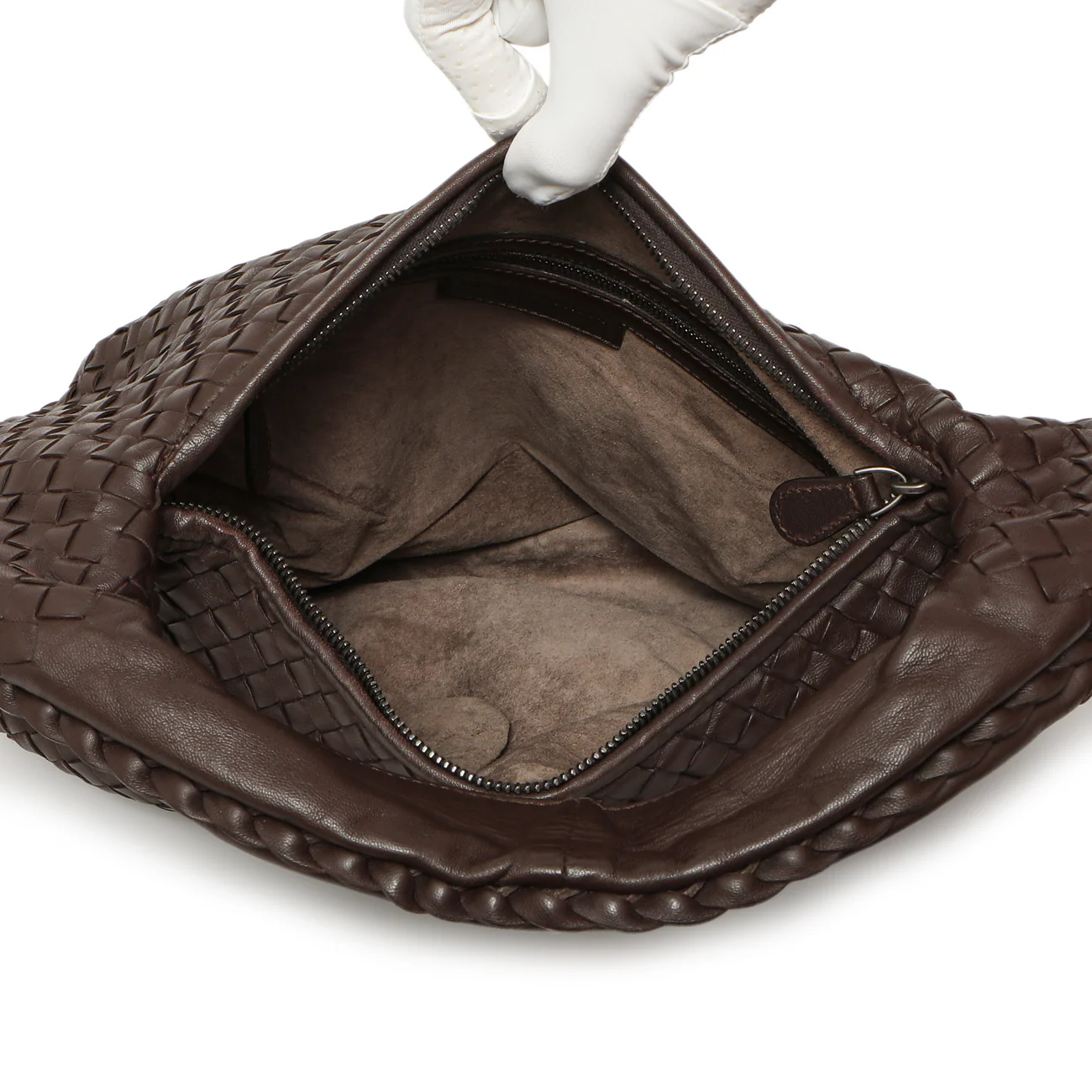 Bottega Veneta Brown Nappa Intrecciato Medium Belly Hobo - Image 4