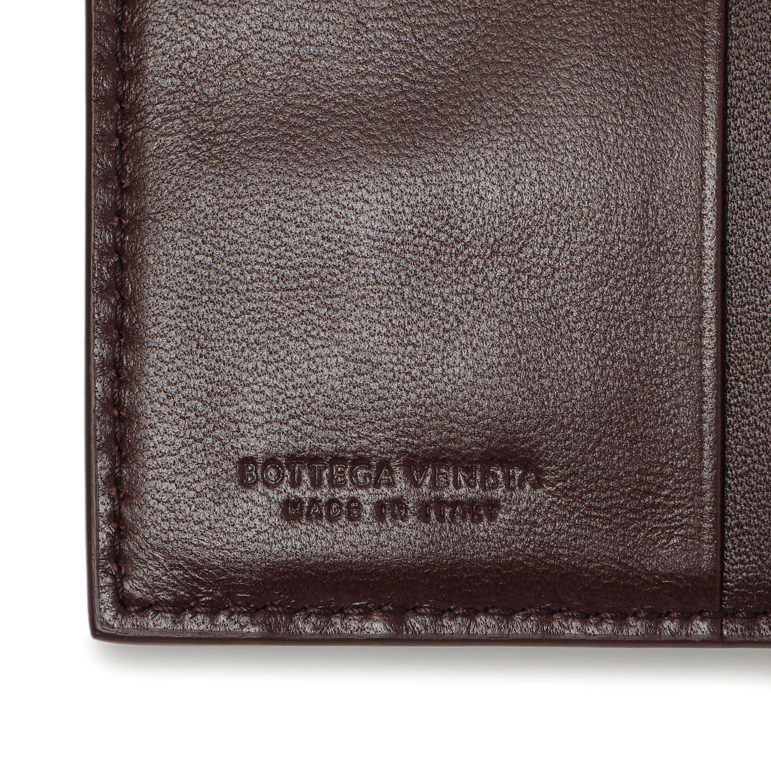 Bottega Veneta Burgundy Nappa Intrecciato Compact Snap Wallet - Image 6