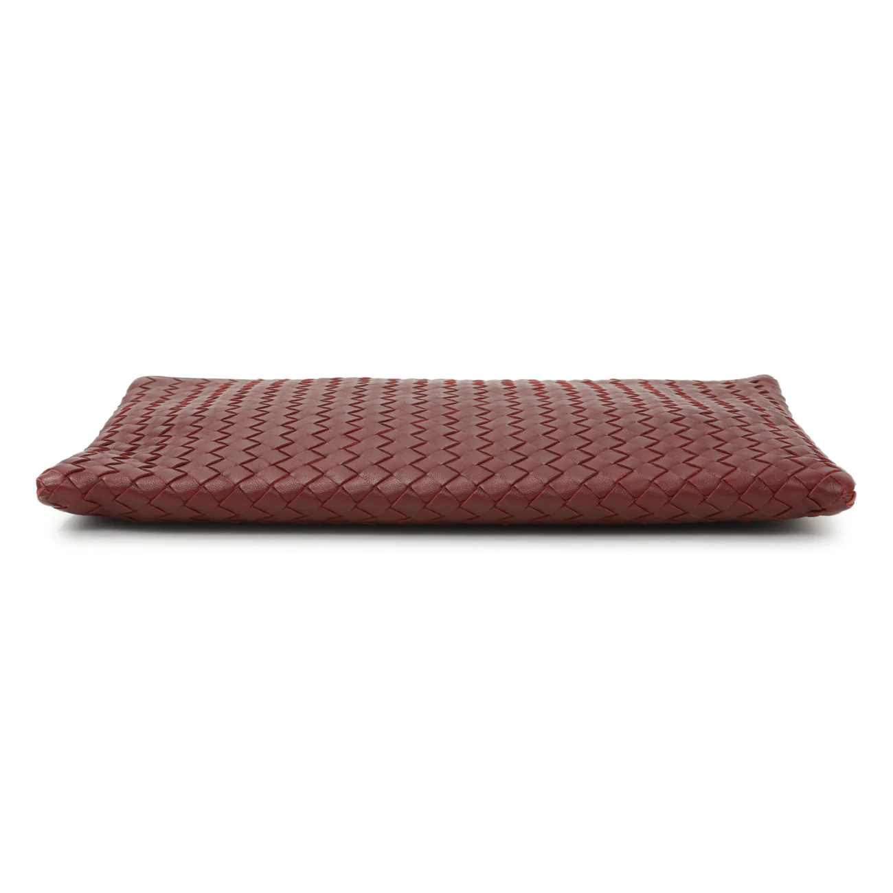 Bottega Veneta Burgundy Nappa Intrecciato Zip Pouch - Image 3