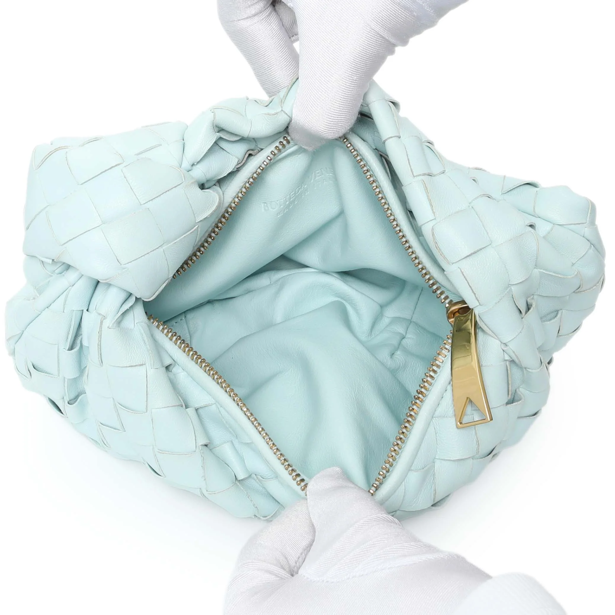 Bottega Veneta Light Blue Nappa Intrecciato Mini Jodie - Image 6